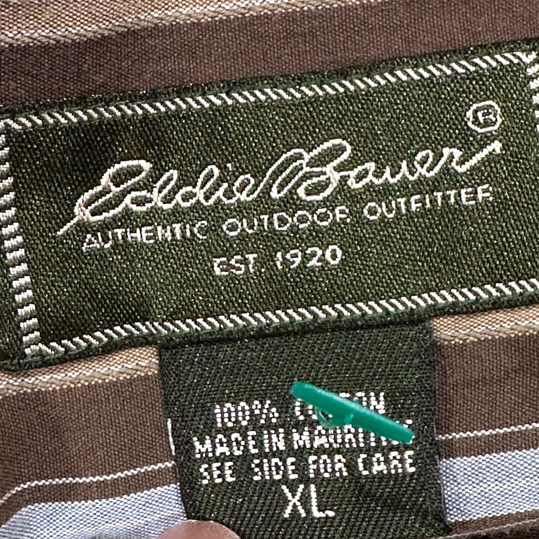 Eddie Bauer VINTAGE Eddie Bauer Button-Up Shirt Mens XL Striped Brown Blue 100% Cotton Regular Size US XL / EU 56 / 4 - 8 Thumbnail