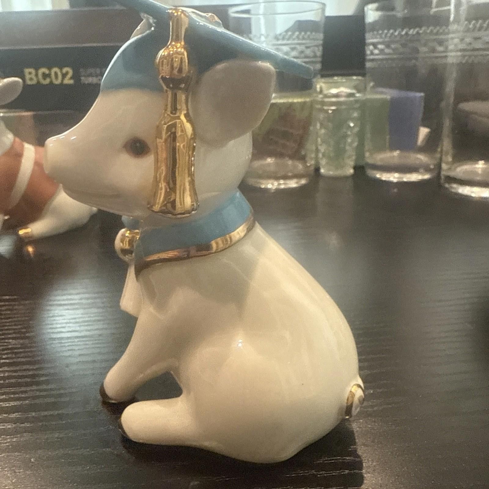 Designer LENOX GRADUATION PIG sculpture Size ONE SIZE - 3 Thumbnail