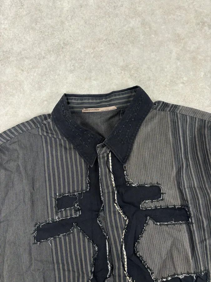 Marithe + Francois Girbaud 1990s Marithé + François Girbaud Brown Wings Distressed Shirt Size US L / EU 52-54 / 3 - 4 Thumbnail