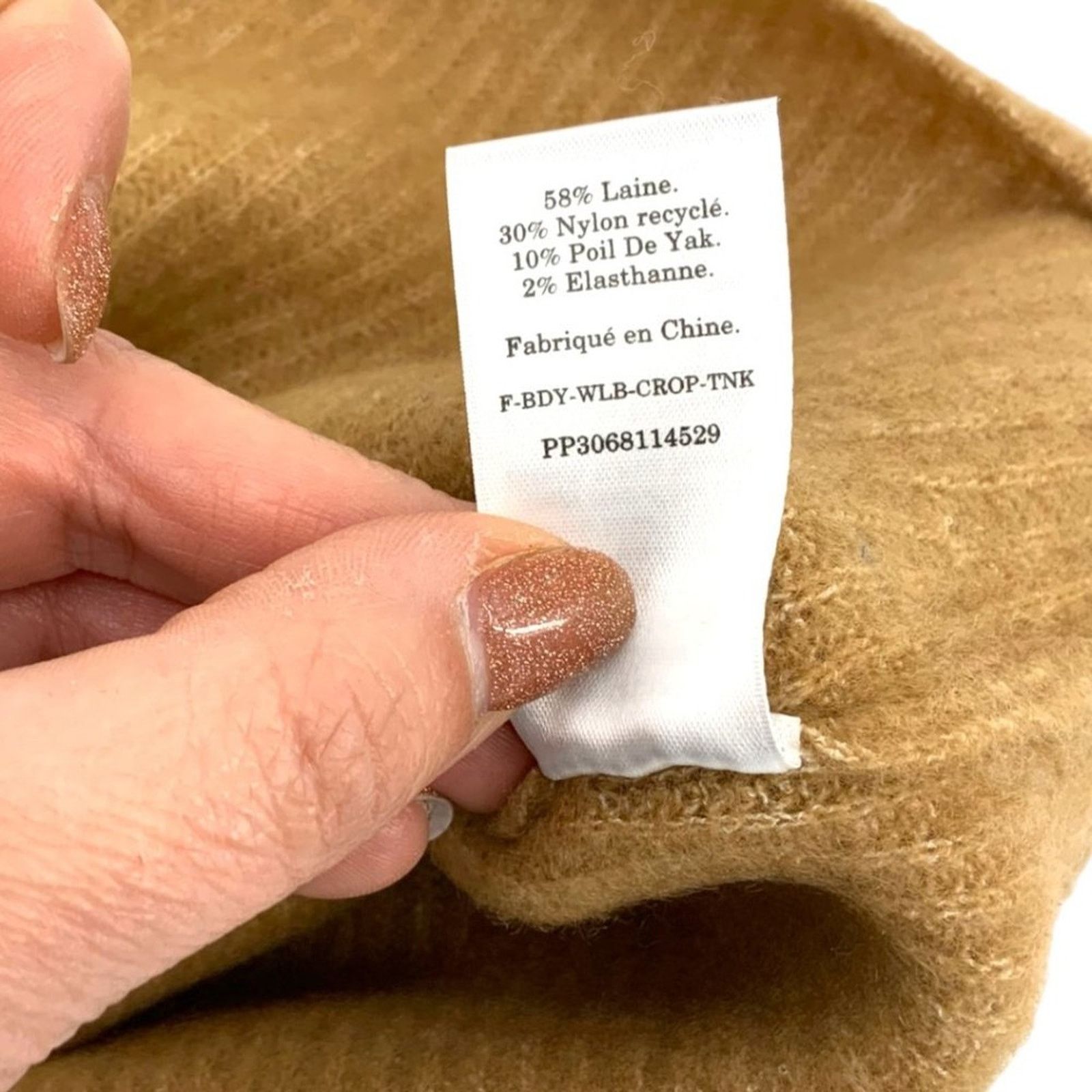 Everlane Everlane Cozy-Stretch Tank Yak Wool Blend Camel Large NWT Size L / US 10 / IT 46 - 7 Thumbnail