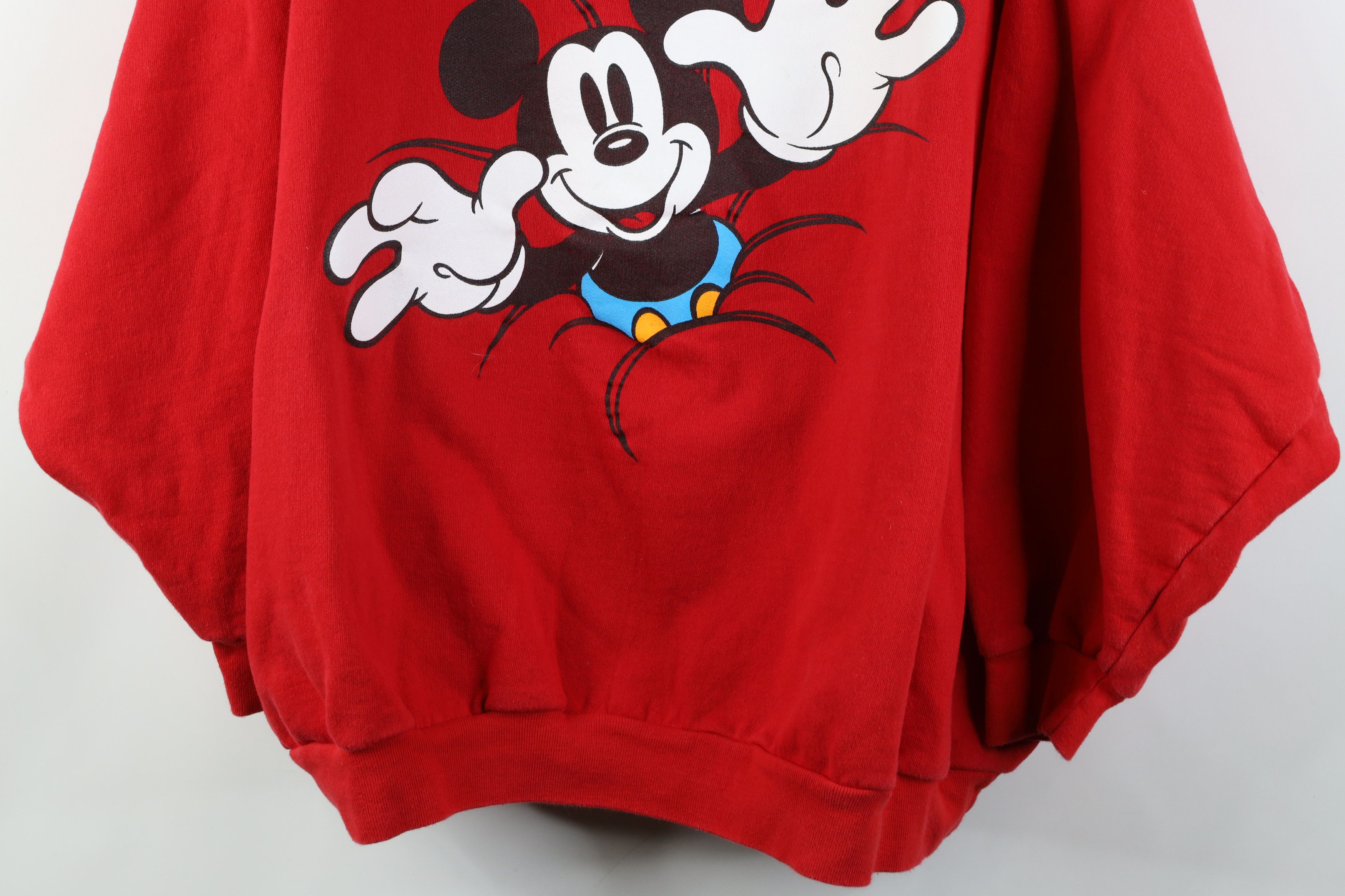 Disney Vintage 90s Disney Faded Jumbo Print Mickey Mouse Sweatshirt Size ONE SIZE - 3 Thumbnail