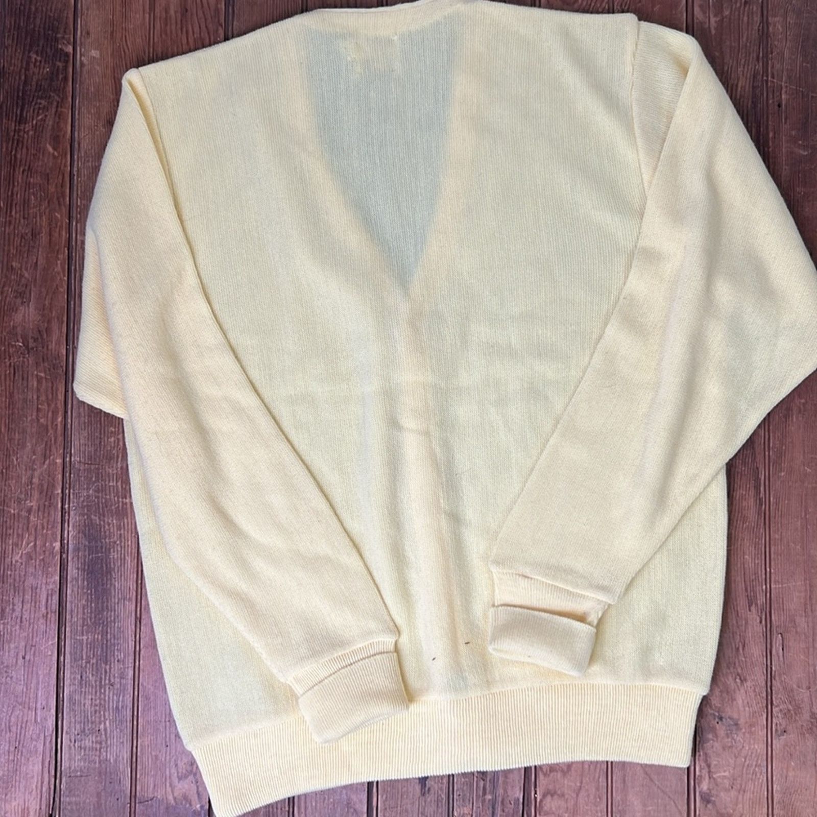 Other Vintage Men’s Grandpa yellow v neck cardigan size med NWOT Size US M / EU 48-50 / 2 - 6 Thumbnail