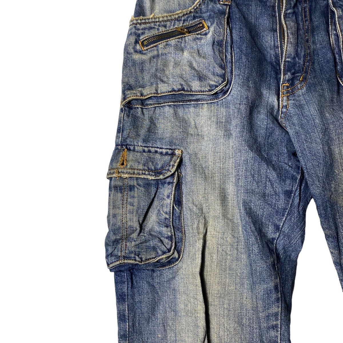 If Six Was Nine 2000's Flared Seawash 3D Multipocket Jeans Size US 30 / EU 46 - 5 Thumbnail