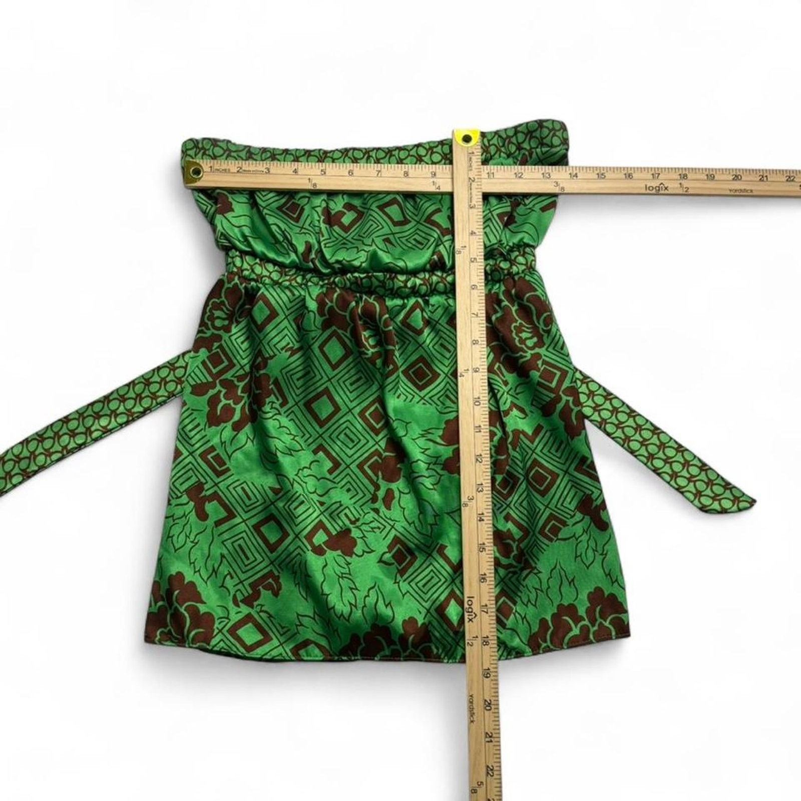 Other Baby doll Tie Back Sleevless top Size: M XXI Brown Green Size M / US 6-8 / IT 42-44 - 5 Thumbnail