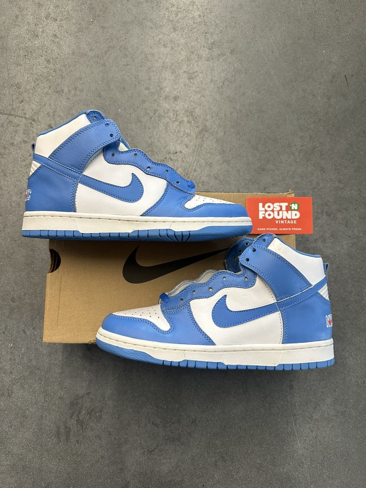 Nike 1999 Nike Dunk High Le NYC Carolina Blue Size US 8 / EU 41 - 1 Thumbnail