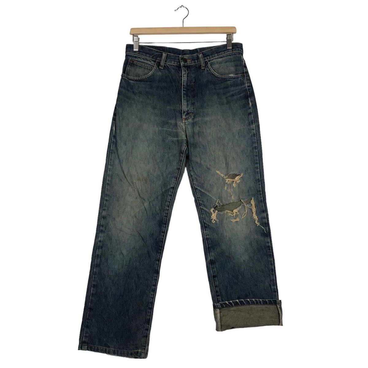 Japanese Brand 🔥90’s RARE DESIGN DISTRESSEDDENIM JEANS MAVERIC JAPAN Size US 30 / EU 46 - 10 Thumbnail