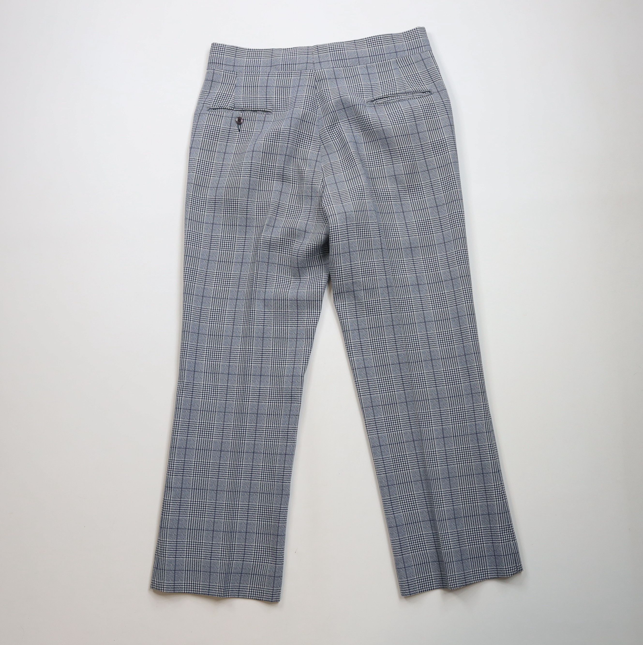 Vintage Vintage 70s Streetwear Wide Leg Chino Pants Blue Plaid USA Size US 32 / EU 48 - 8 Thumbnail