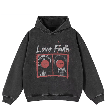 Japanese Brand × Vintage "Love Faith-L" Hoodie Size US L / EU 52-54 / 3 - 1 Thumbnail