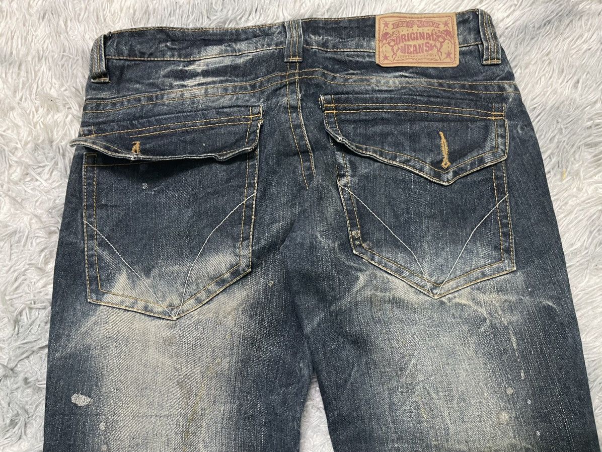 20471120 2000s JAPANESE-BRAND FLARE EMBROIDERED SKULL JEANS Size US 33 - 17 Thumbnail
