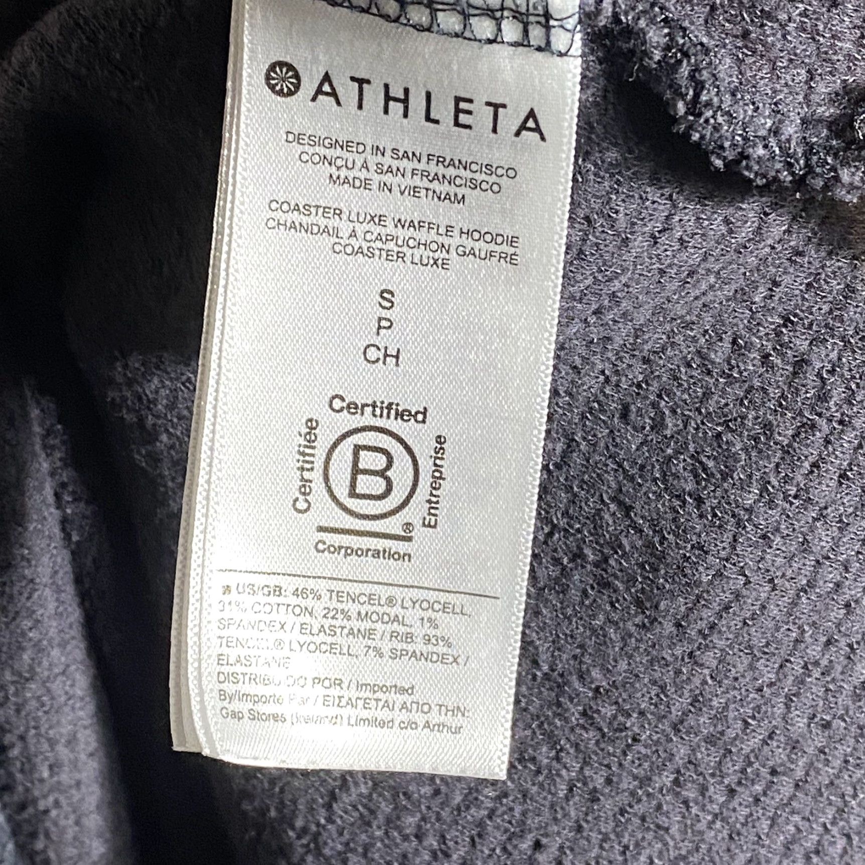 Athleta Athleta Hoodie Women’s Gray Coaster Luxe Waffle Pullover Sweatshirt S Small Button Accents Activewear Regular Fit Jacket? Size S / US 4 / IT 40 - 6 Thumbnail