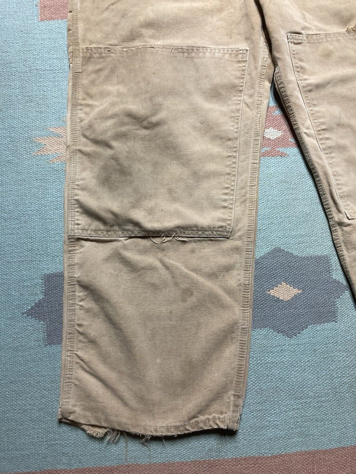 Vintage 1960s 70s carhartt overalls double knee canvas Big C 40x27 Size US 40 / EU 56 - 3 Thumbnail