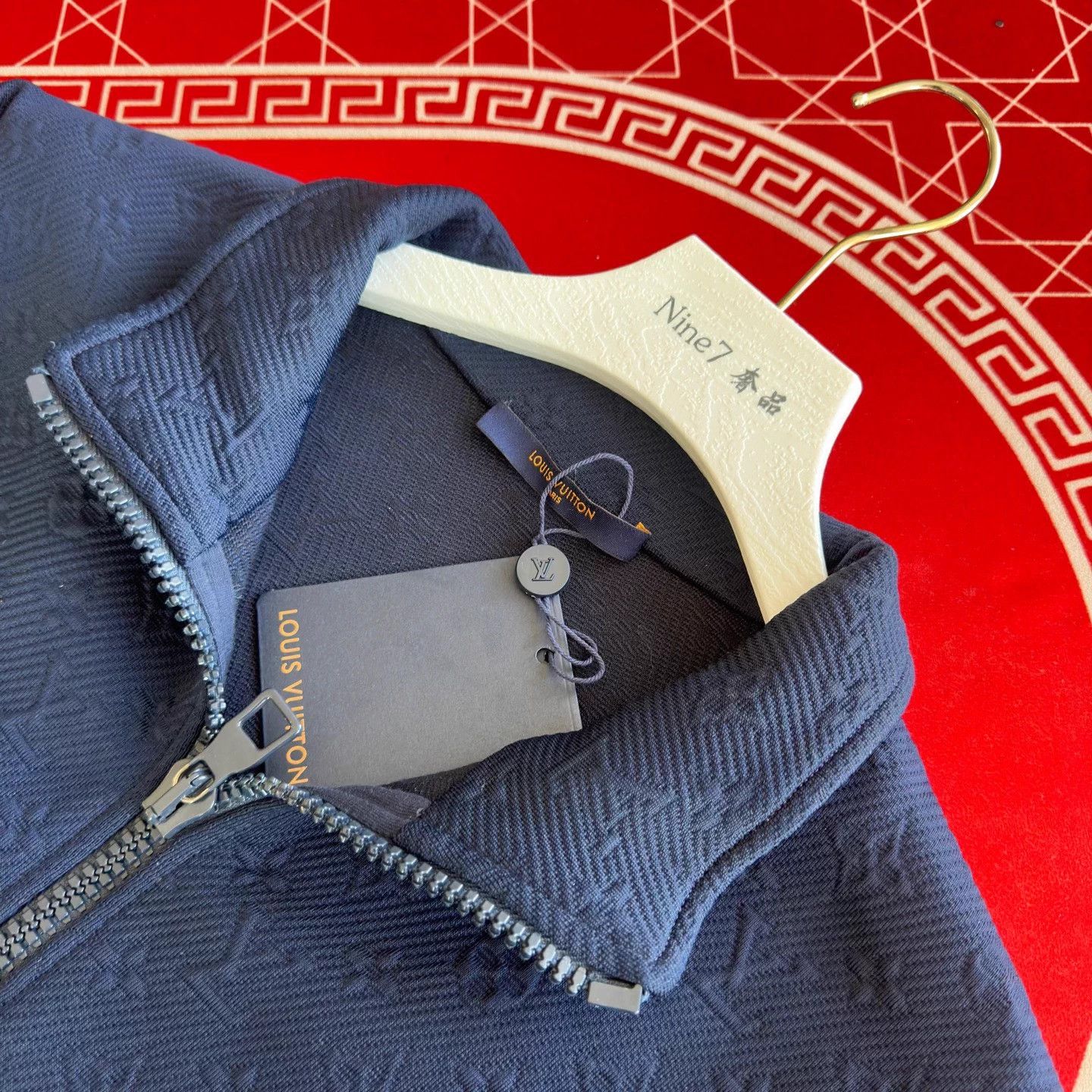 Louis Vuitton LV Embossed Monogram All Over Logo Midnight Blue Jacket Size US XL / EU 56 / 4 - 3 Thumbnail