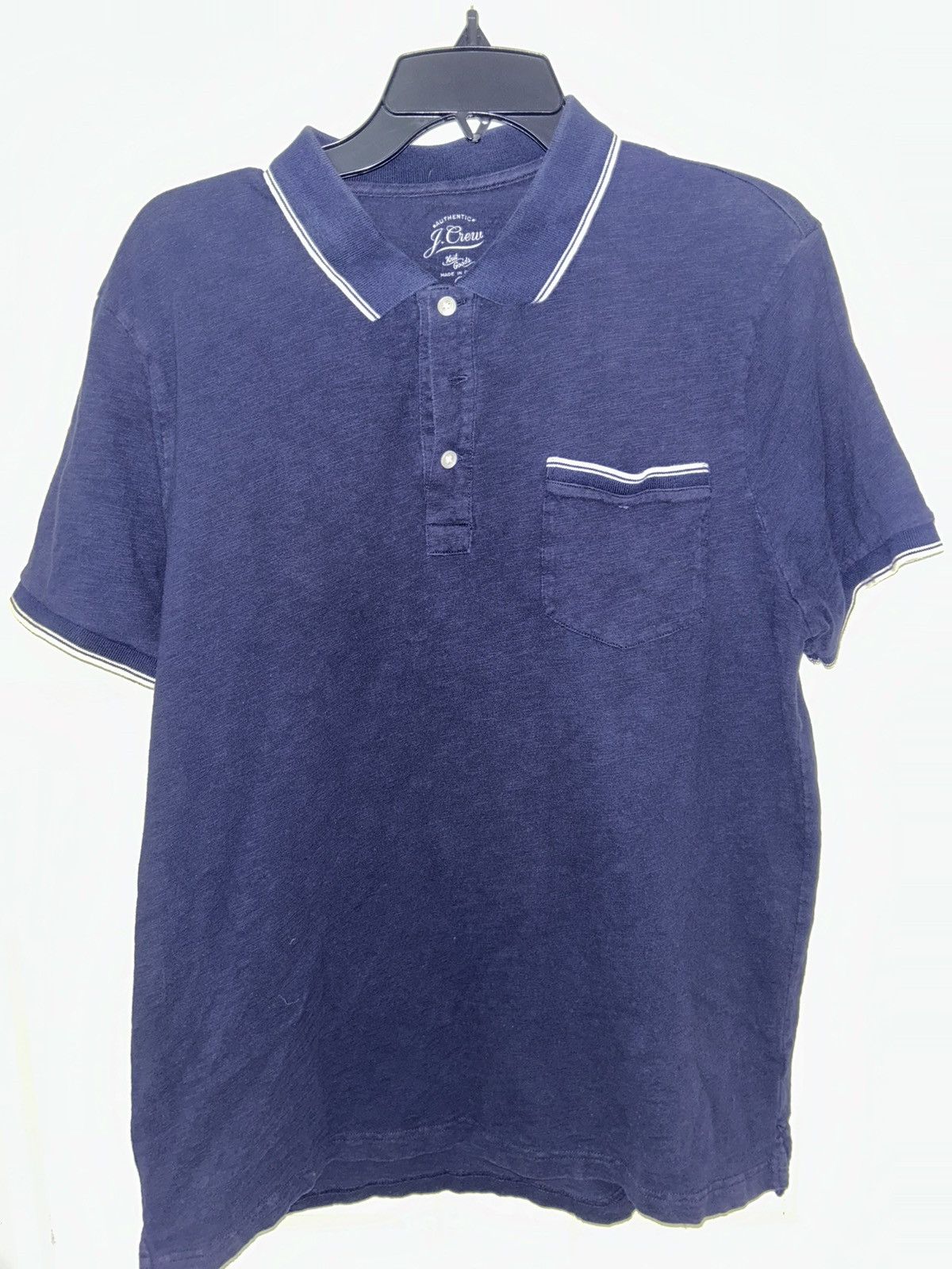 J.Crew J. Crew Navy with White Accent Polo Size US L / EU 52-54 / 3 - 2 Thumbnail