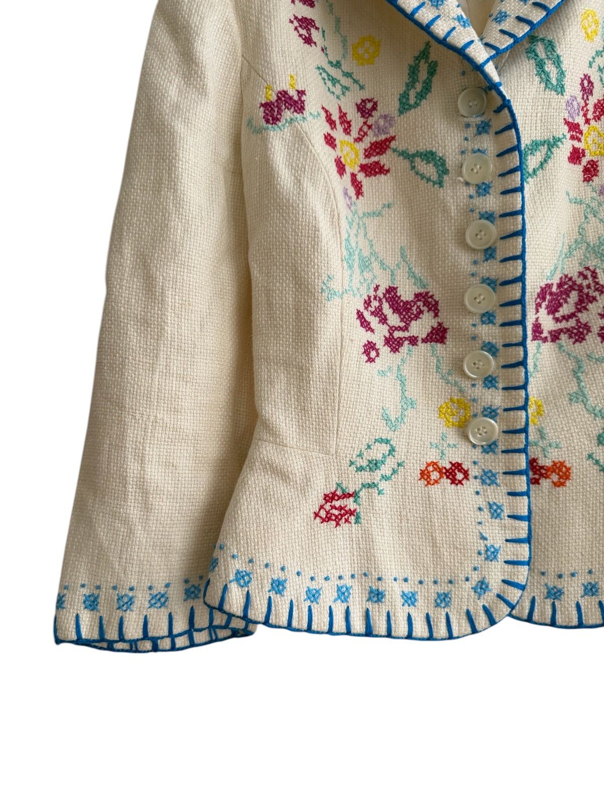 Moschino Moschino Embroidery Linen Jacket Size XS / US 0-2 / IT 36-38 - 5 Thumbnail