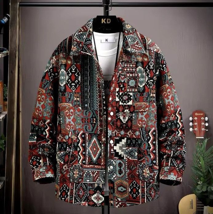 Designer × Japanese Brand Casual jacket with collar ethnic-style coat without buttons Size US XL / EU 56 / 4 - 1 Thumbnail