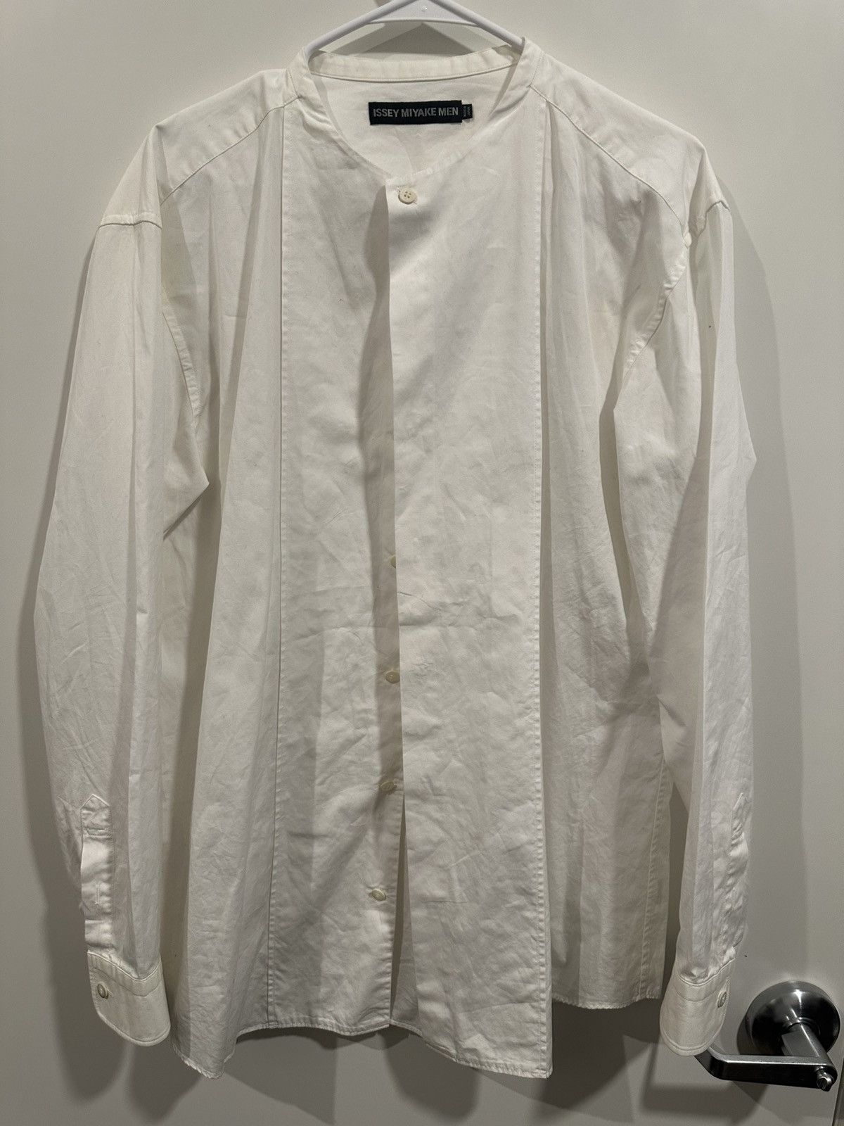 Issey Miyake Mandarin Collar Button Up