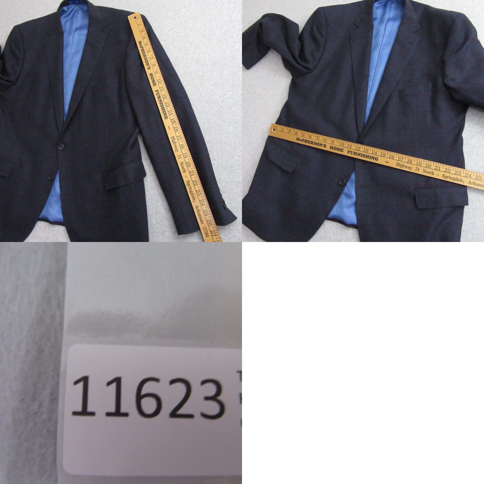 Vintage VINTAGE BluJacket Jacket Mens Coat 48R Wool Blue Windowpane 100% Timeless Modern Classic Mens Size US M / EU 48-50 / 2 - 9 Thumbnail