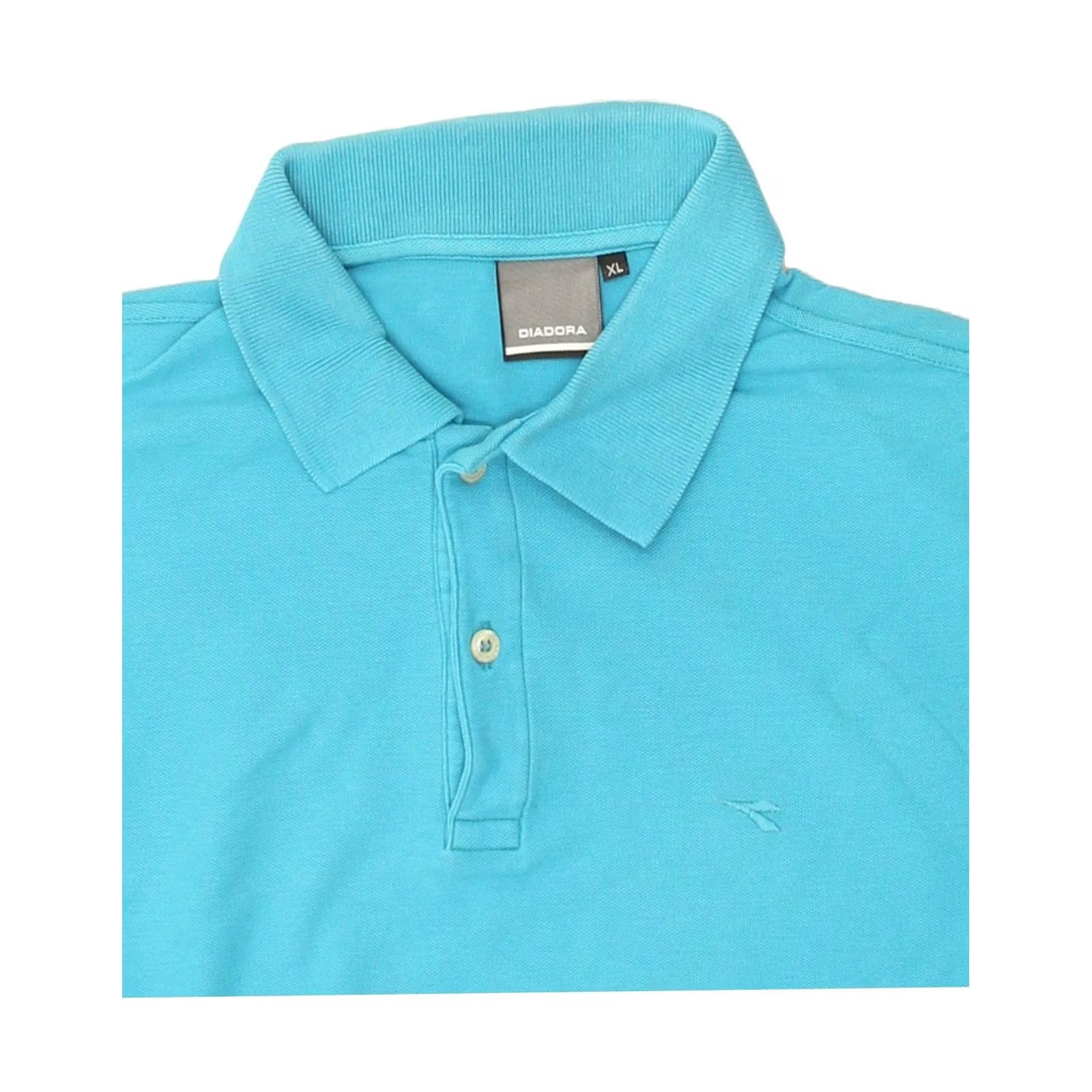 Diadora DIADORA Mens Polo Shirt XL Blue Cotton Size US XL / EU 56 / 4 - 3 Thumbnail