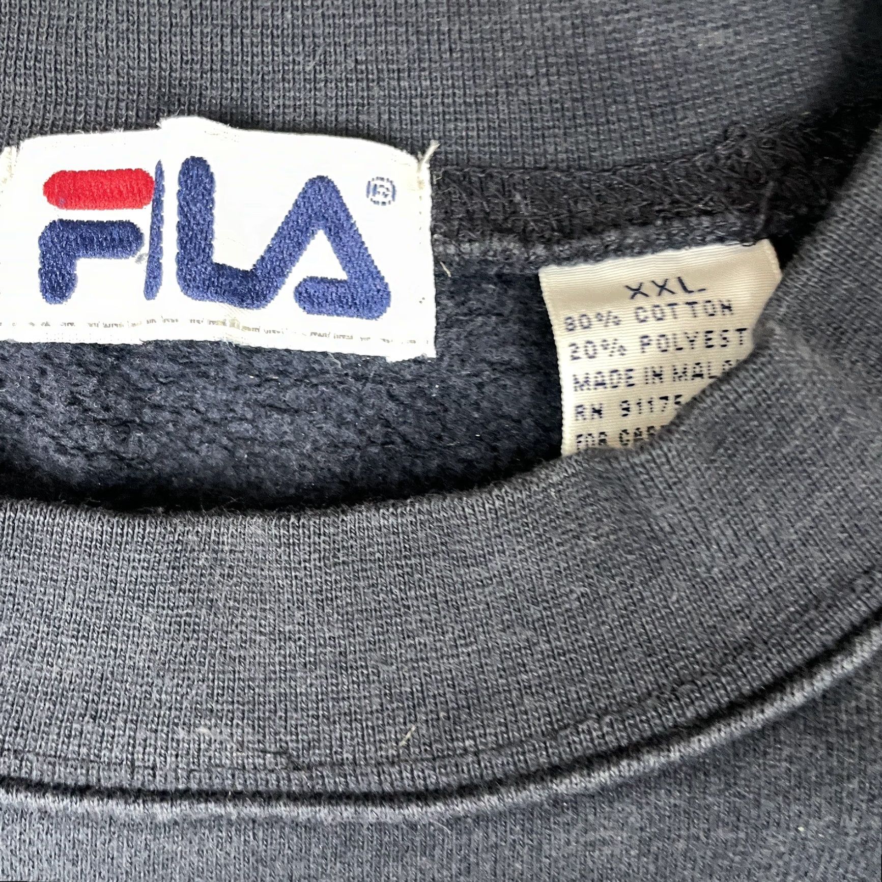 Fila VINTAGE FILA Sweatshirt Adult 2XL Blue Navy Crewneck Long Sleeve Pullover Shirt Mens 90s Sports Size US XXL / EU 58 / 5 - 4 Thumbnail