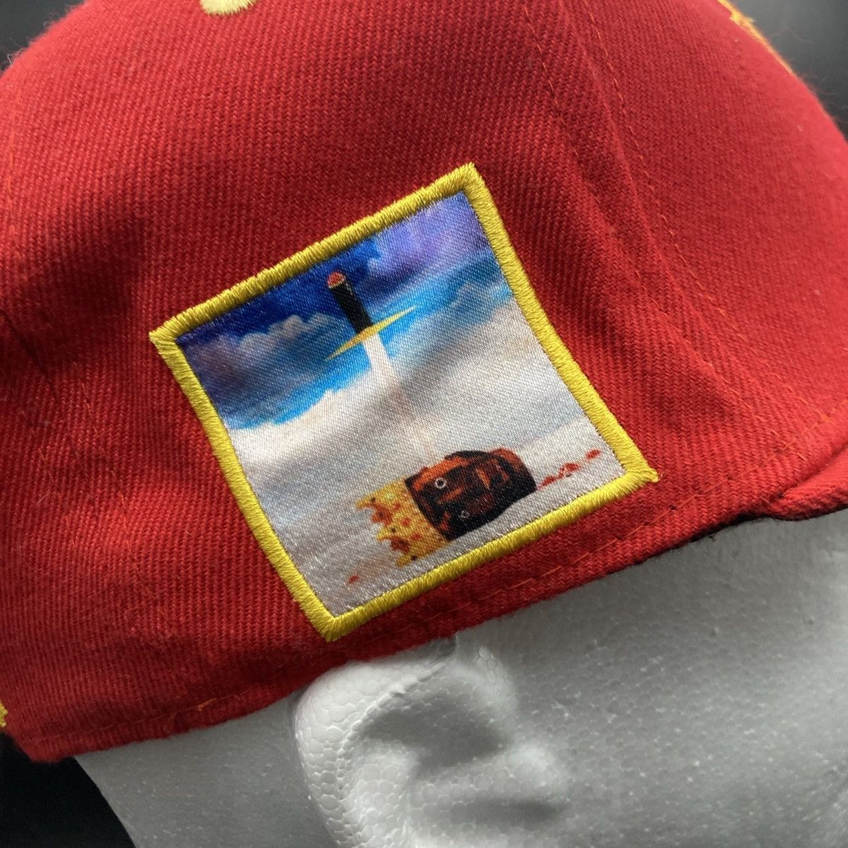 Designer Kanye West My Beautiful Dark Twisted Fantasy Rare Fitted Hat Size ONE SIZE - 7 Thumbnail