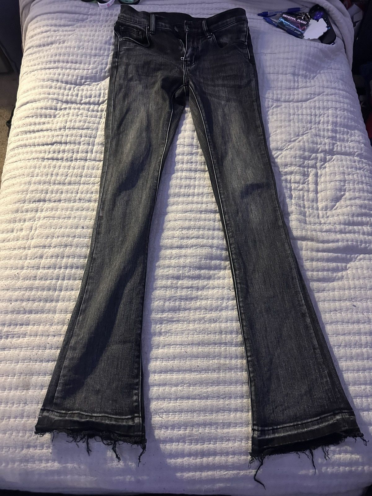 MNML MNML Skinny Stacked Denim - Black Size US 29 - 1 Thumbnail