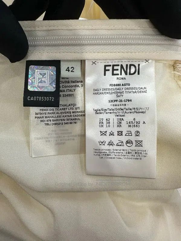 Fendi Fendi Champagne Silk Dress for Women . Size L / US 10 / IT 46 - 5 Thumbnail