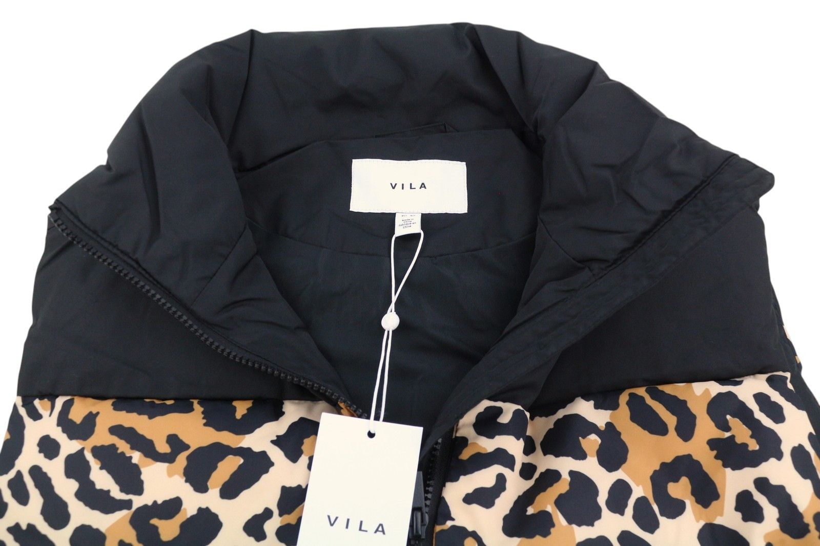 Other MAJA HIGH NECK EU40 Black Leopard Quilted Padded 88060 Size L / US 10 / IT 46 - 6 Thumbnail
