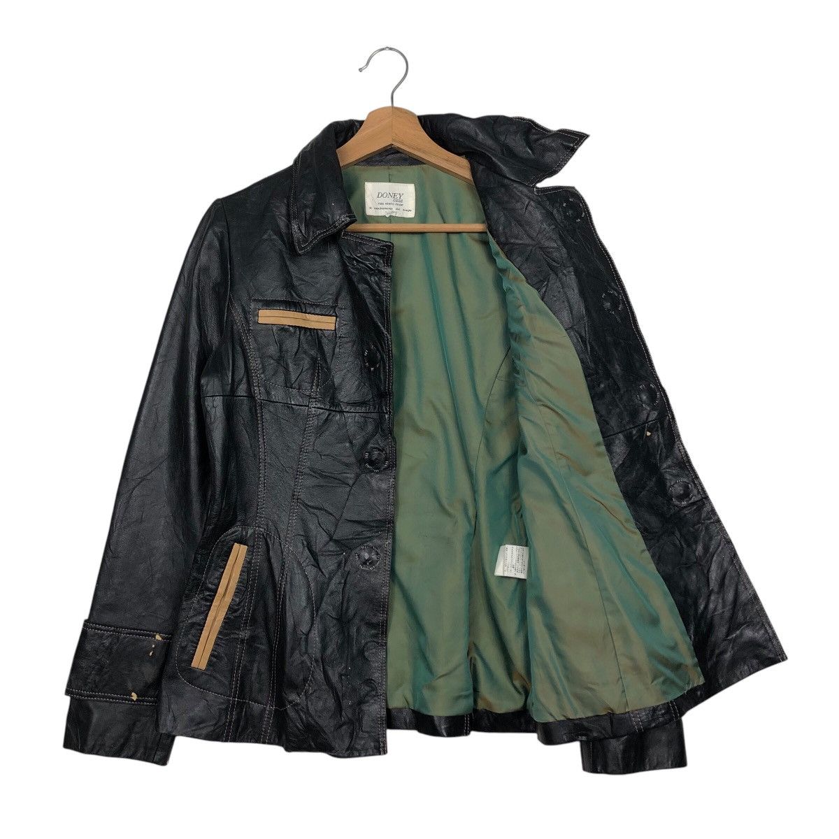 Japanese Brand 📌Vintage Biker Leather Jacket Doney Casa Issey Miyake Size US M / EU 48-50 / 2 - 12 Thumbnail