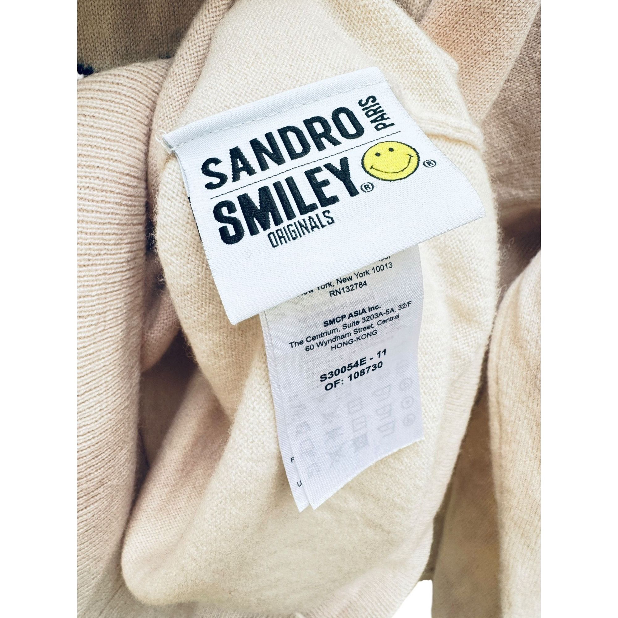 Sandro « Acid » Cream Sweater Size L / US 10 / IT 46 - 4 Thumbnail