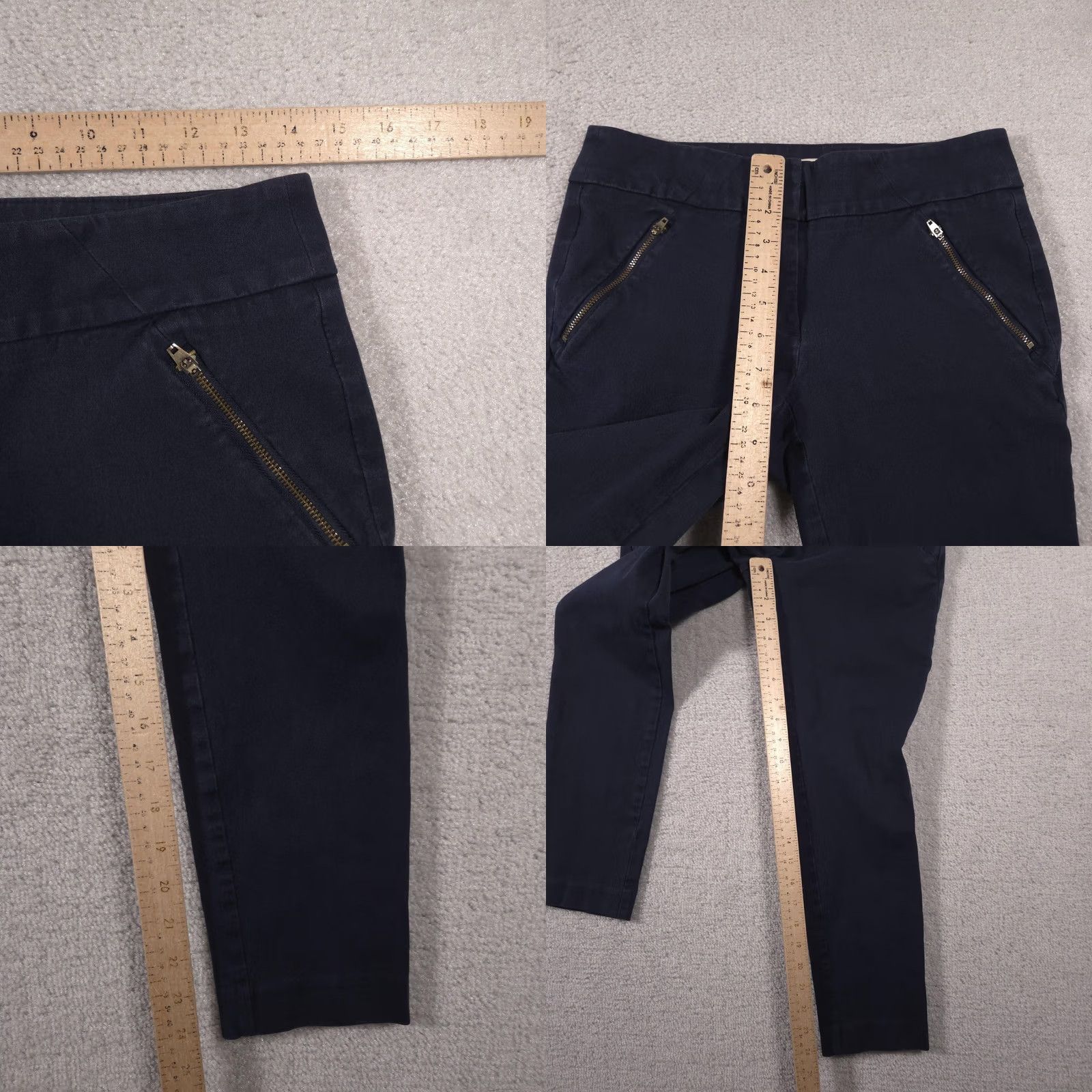 Loft LOFT Outlet Pants Womens 4 Blue Modern Skinny Ankle Zip Pocket Stretch Casual Cropped Size 27" / US 4 / IT 40 - 8 Thumbnail