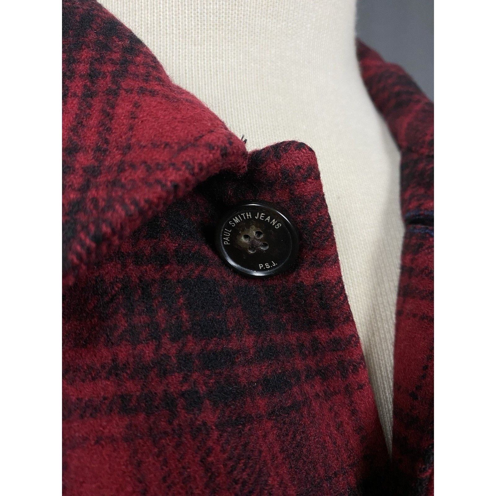Paul Smith Paul Smith Men's Red Checked Wool Country Jacket Coat Size L Size US L / EU 52-54 / 3 - 9 Thumbnail