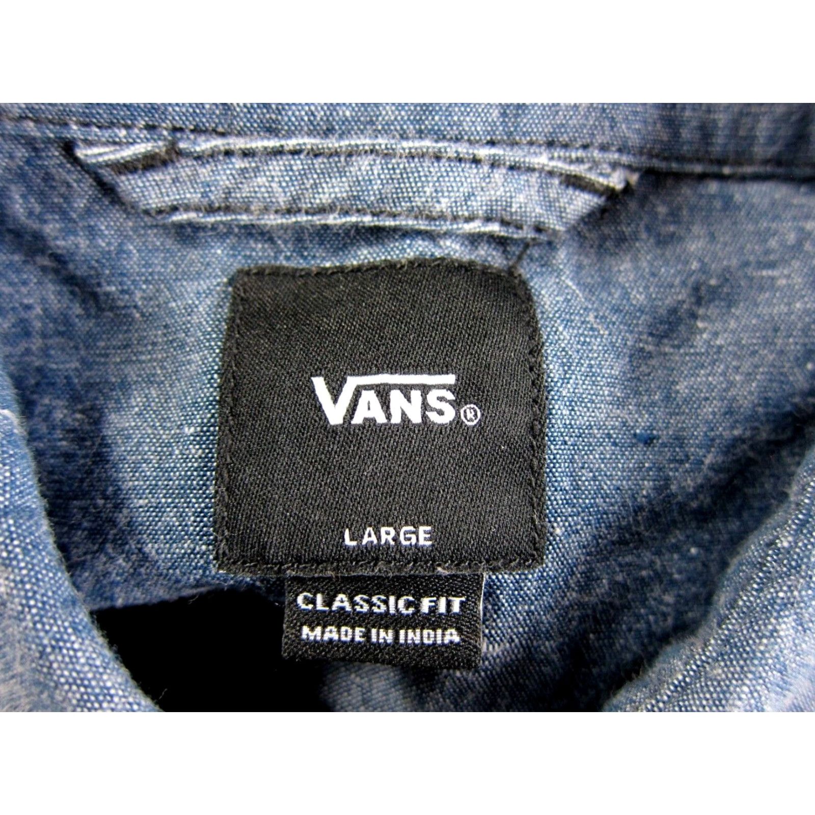 Vans VANS Blue Cotton Linen Button Down Long Sleeve Classic Fit Shirt Men Large Size US L / EU 52-54 / 3 - 3 Thumbnail