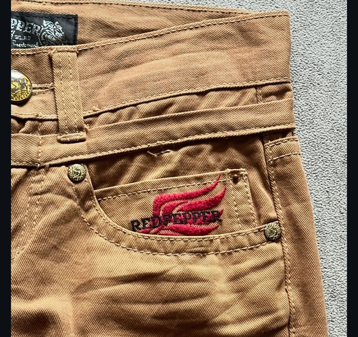 If Six Was Nine 2000s Red Pepper Special Edition Double Waist Jeans y2k Lgb Size US 30 / EU 46 - 5 Thumbnail