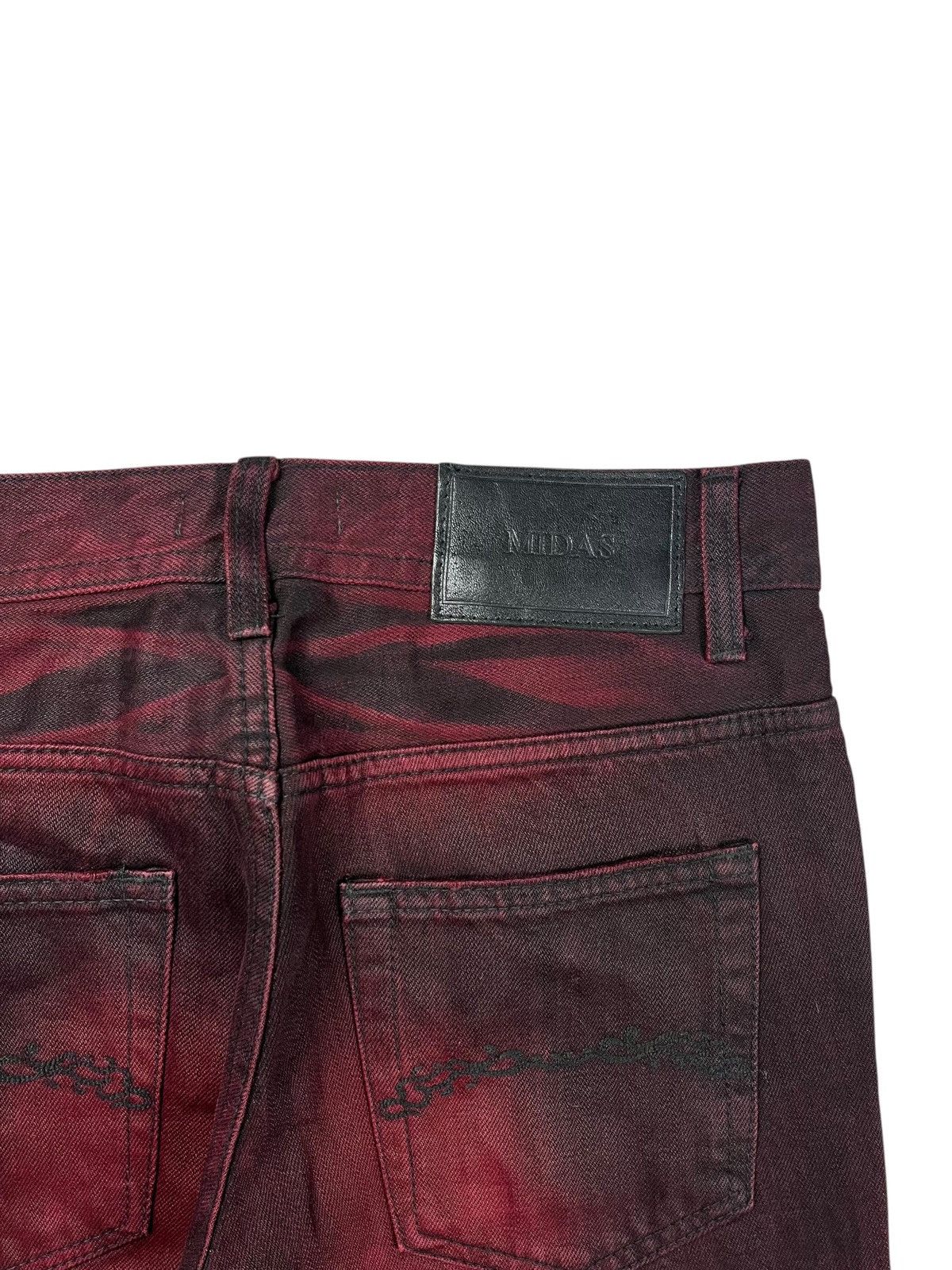 14th Addiction 2000s Midas - Red Blood Flared Denim Size US 29 - 7 Thumbnail