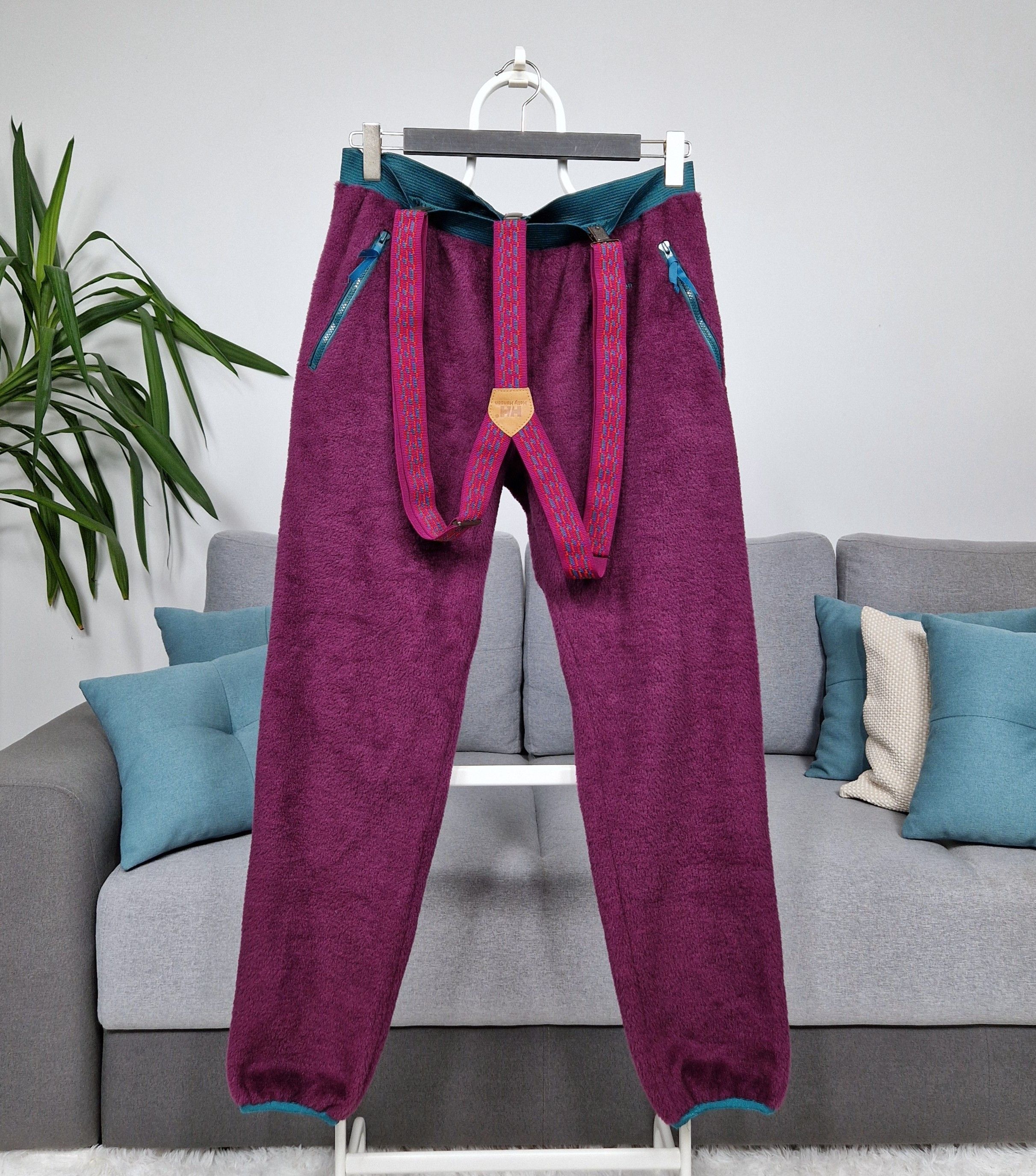 Helly Hansen Helly Hansen vintage 80s 90s fleece pants with suspenders Size US 38 / EU 54 - 1 Thumbnail