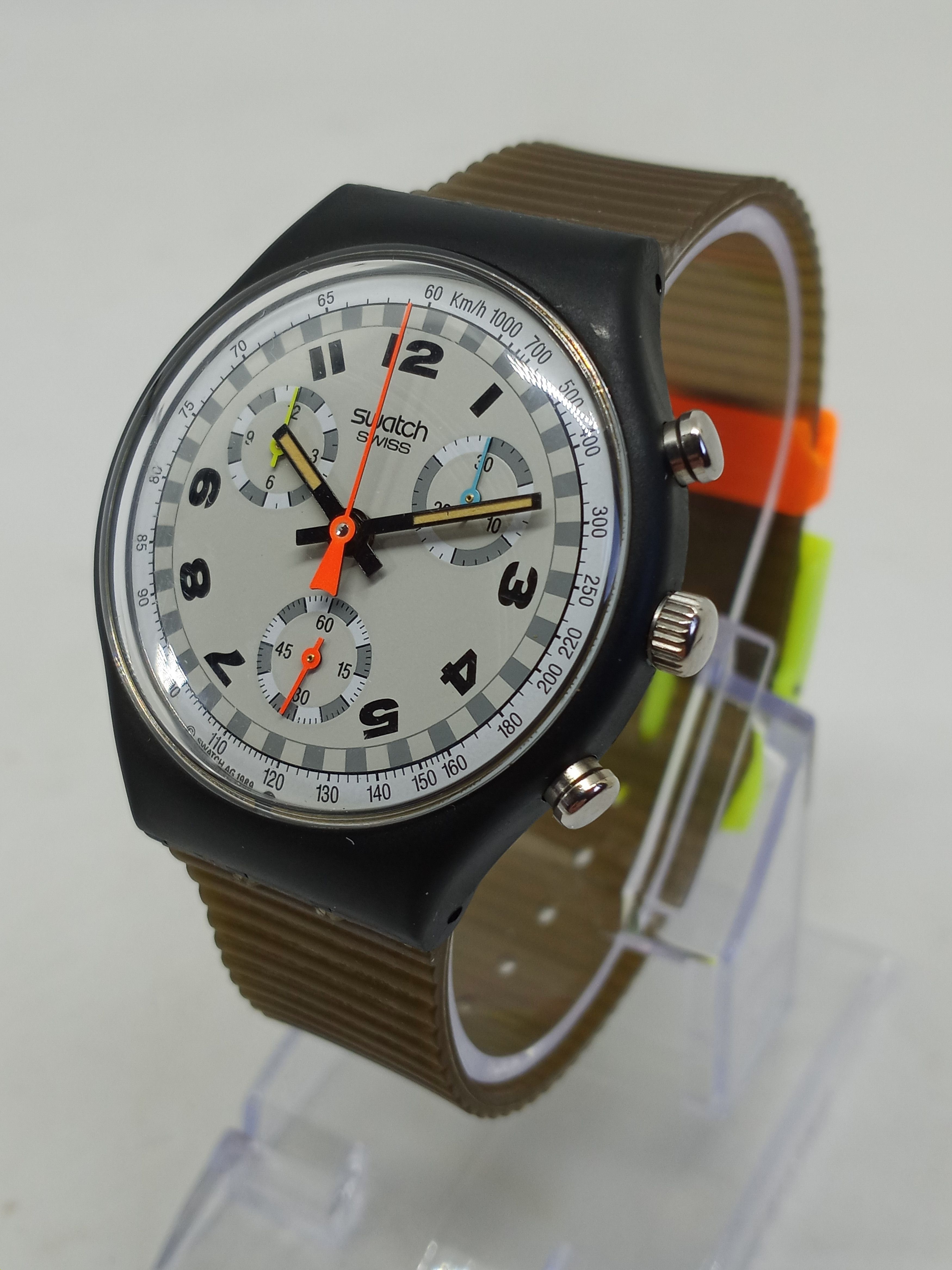 Vintage 1989 Swatch Chrono Scb105 "skate Bike" 37Mm Watch, Men's Product Image