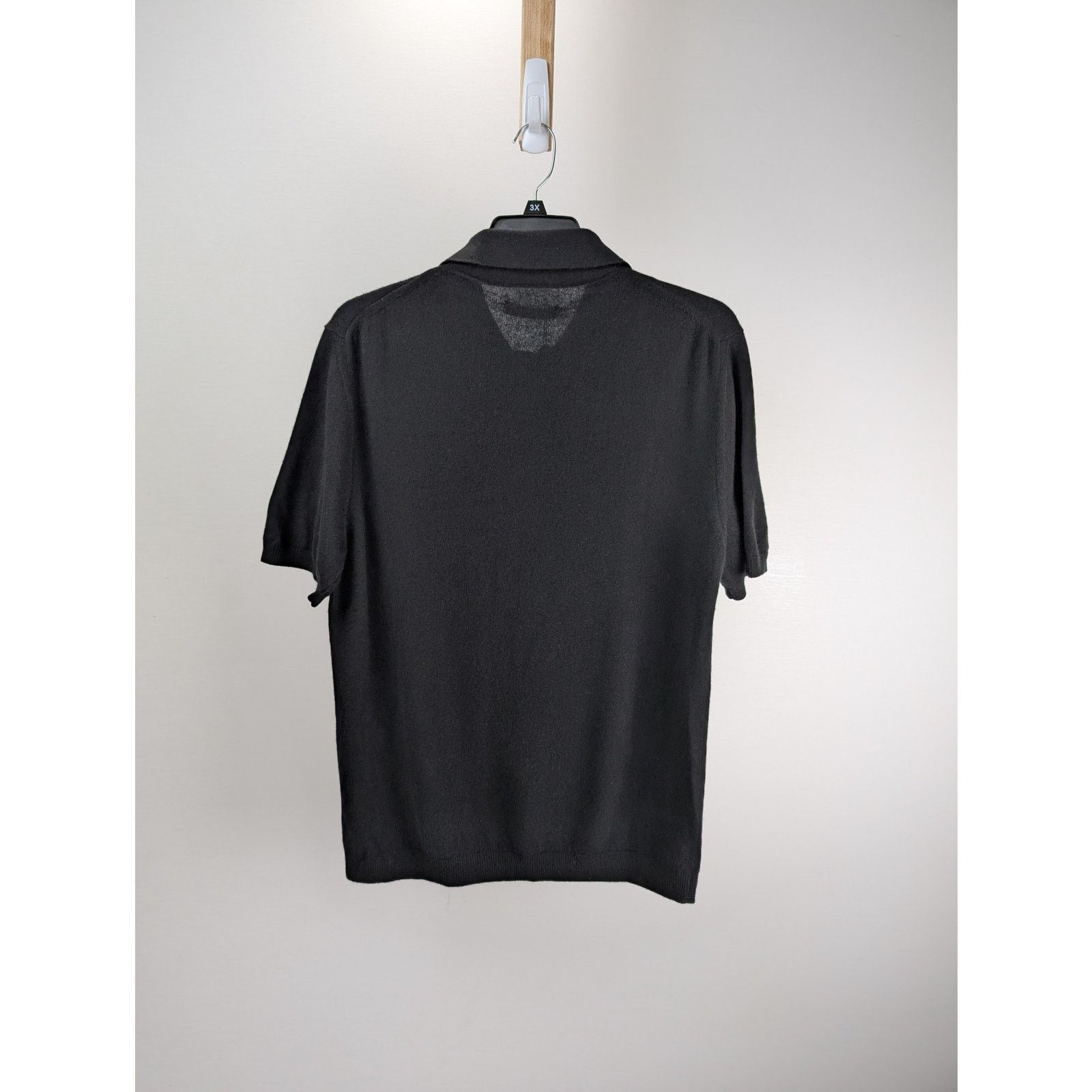 Amiri o1rshd1 Q:3 / Stack Short Sleeve Polo Shirt in Black Size US XL / EU 56 / 4 - 10 Thumbnail