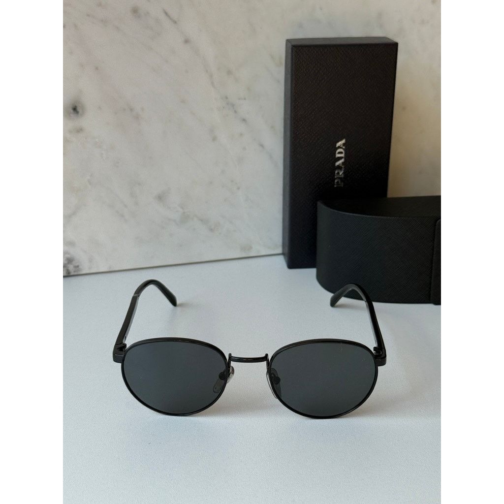Prada NEW Prada PR B51S Polarized Metal Sunglasses in Black Size ONE SIZE - 4 Thumbnail