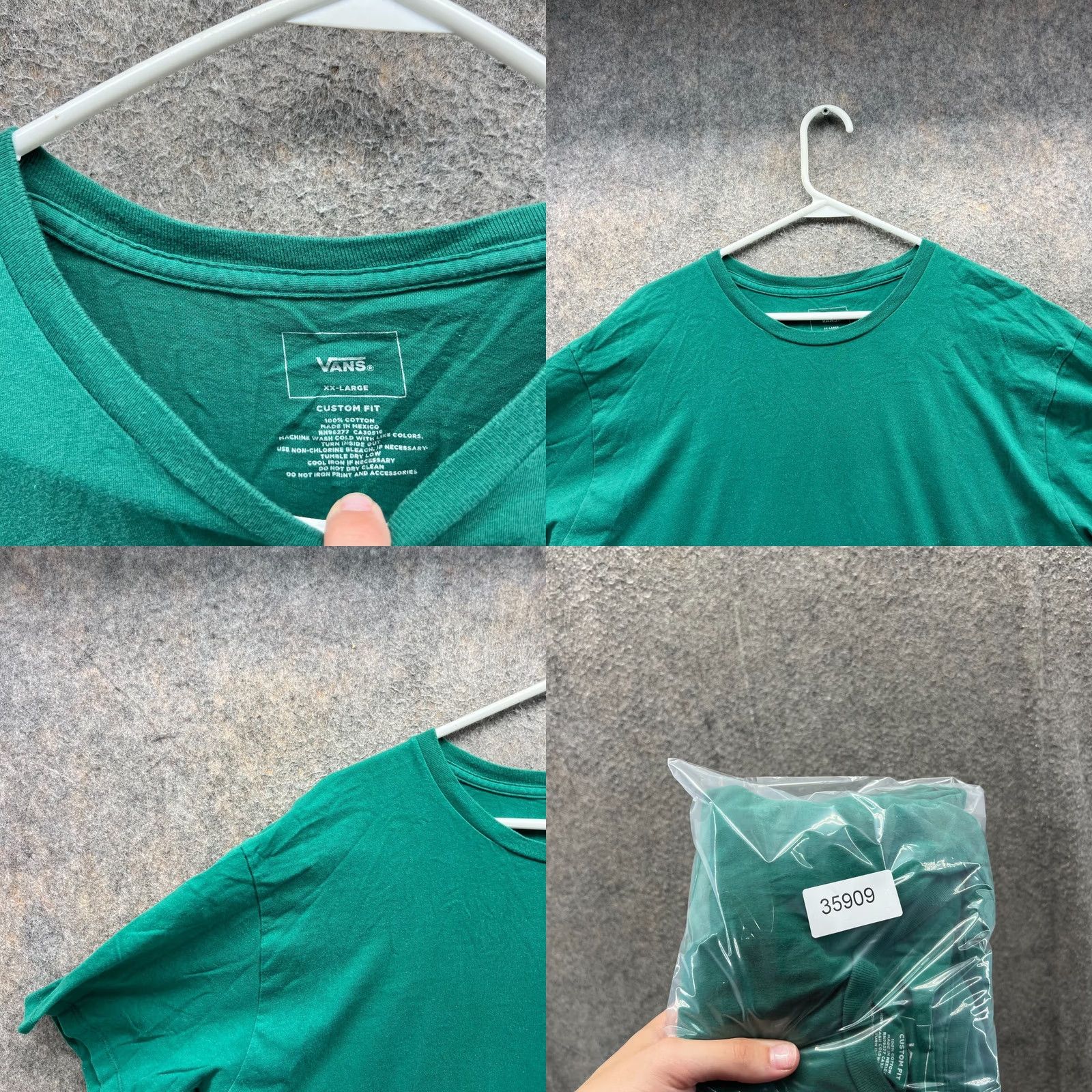 Vans VANS Shirt Mens XXL Green Crewneck Custom Fit Casual Tee SkateBoard Cotton Y2K Size US XXL / EU 58 / 5 - 8 Thumbnail