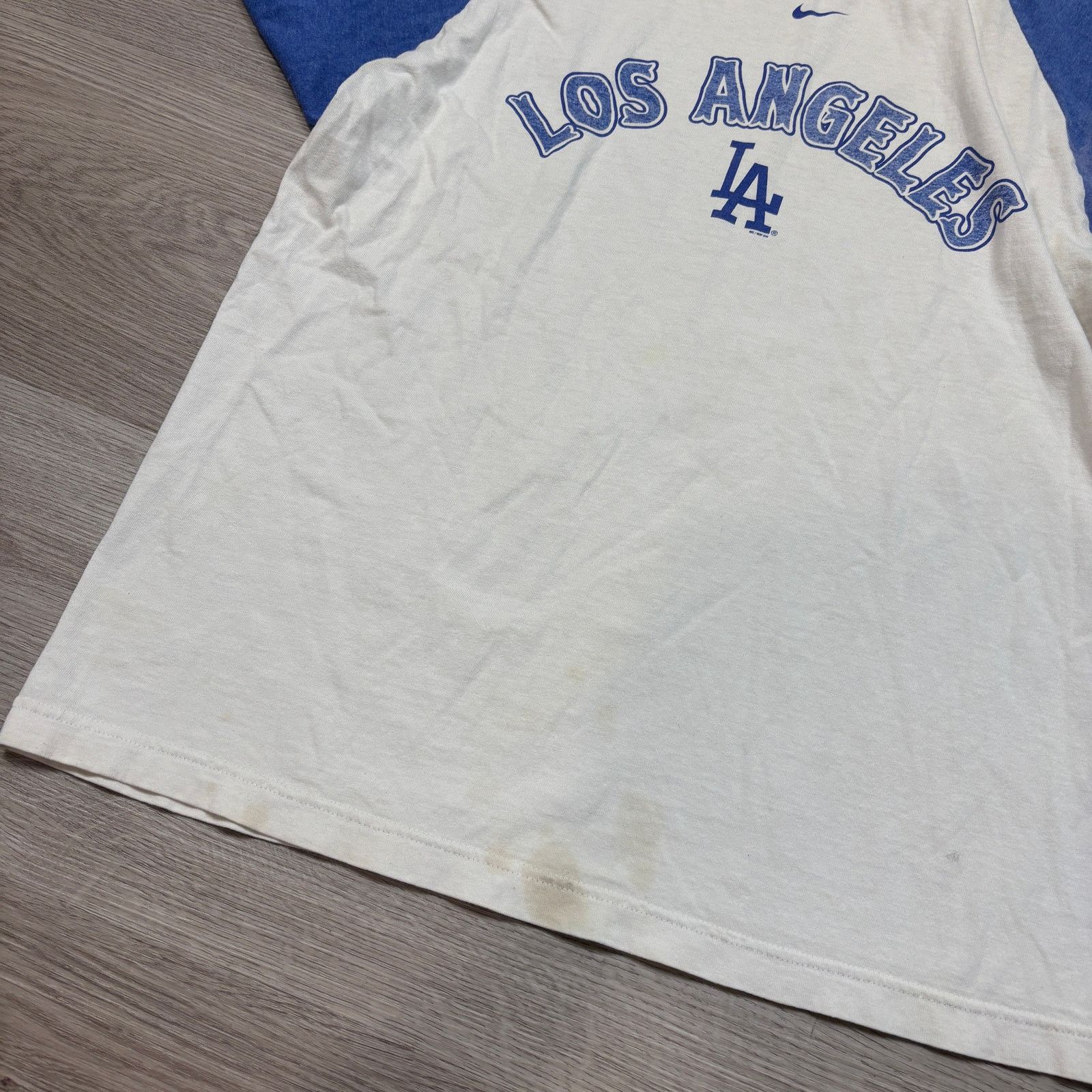 MLB × Nike × Vintage VTG Y2K Nike Team LA Dodgers Raglan Baseball Shirt Large Size US L / EU 52-54 / 3 - 11 Thumbnail