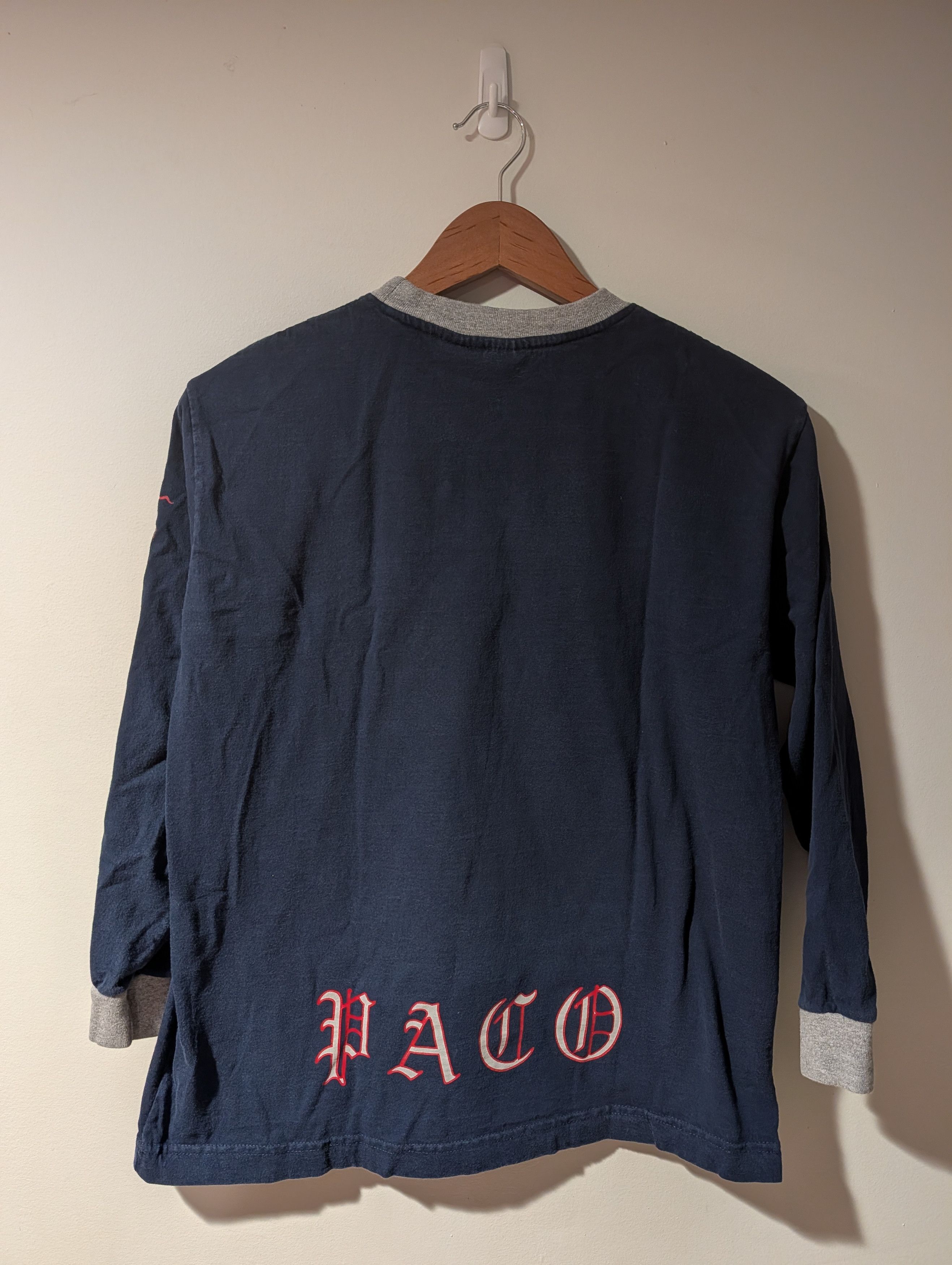 Vintage Vintage Paco Y2K Boxy Navy Blue LS Shirt Red Dragon Medium Size US M / EU 48-50 / 2 - 5 Thumbnail