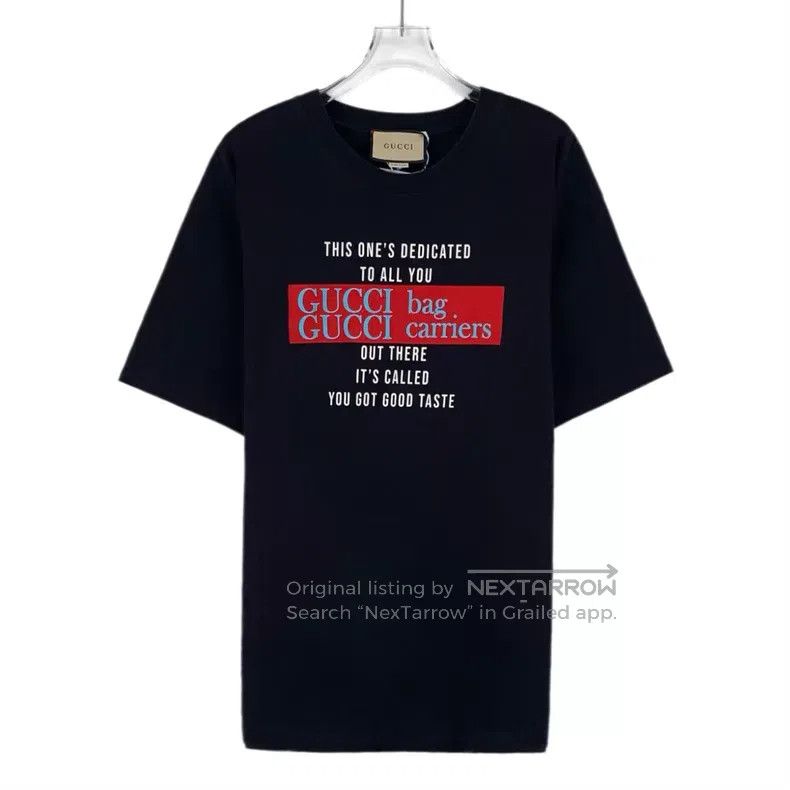 Gucci Gucci 22 Aria-Fashion Aria Series Black Logo Letter Print Size US M / EU 48-50 / 2 - 1 Thumbnail