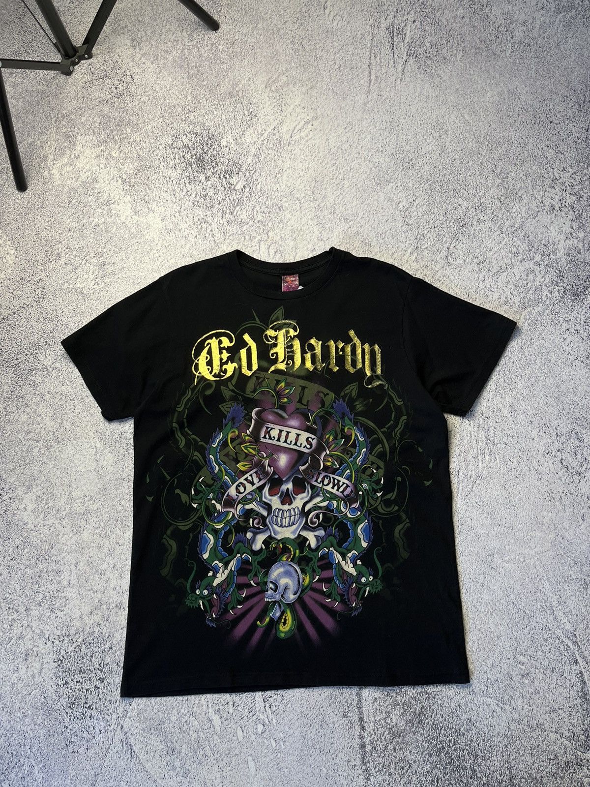 Christian Audigier Vintage Ed Hardy USA T shirt Rare Y2K Size US M / EU 48-50 / 2 - 1 Thumbnail