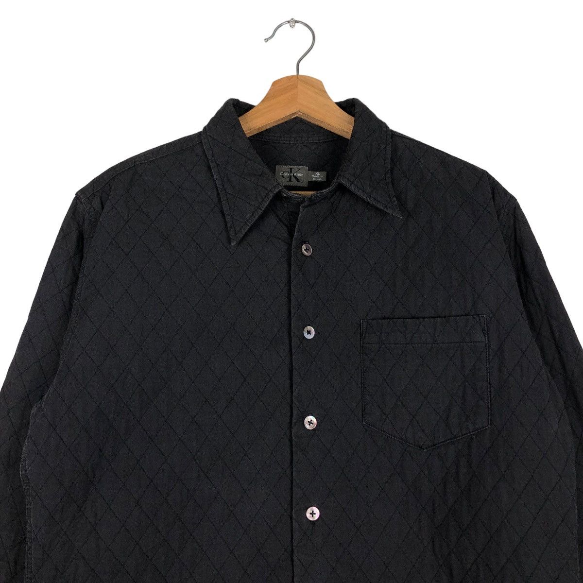 Calvin Klein 🔥Vtg Chore Jacket Calvin Klein Quilted Design Issey Miyake Size US XL / EU 56 / 4 - 3 Thumbnail