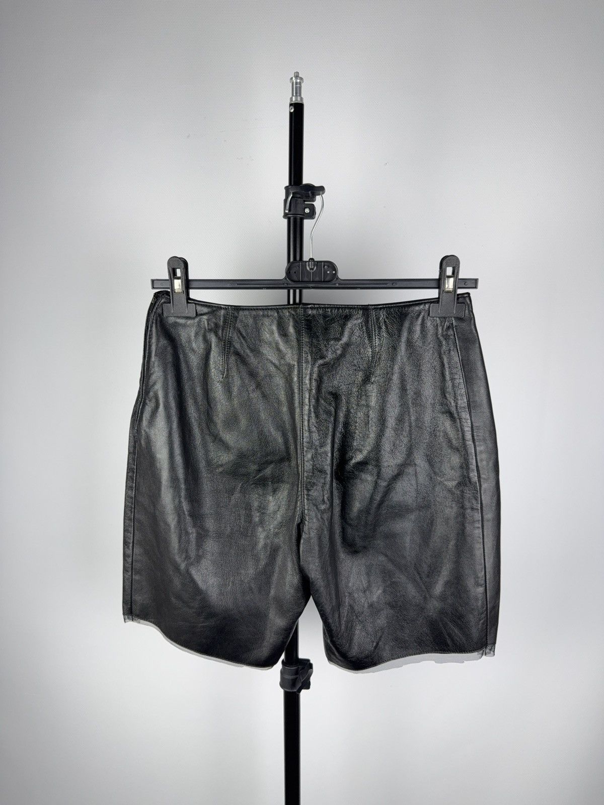 Japanese Brand × Leather Vintage 90s Japanese style Manebo retro leather mini shorts Size 27" / US 4 / IT 40 - 4 Thumbnail