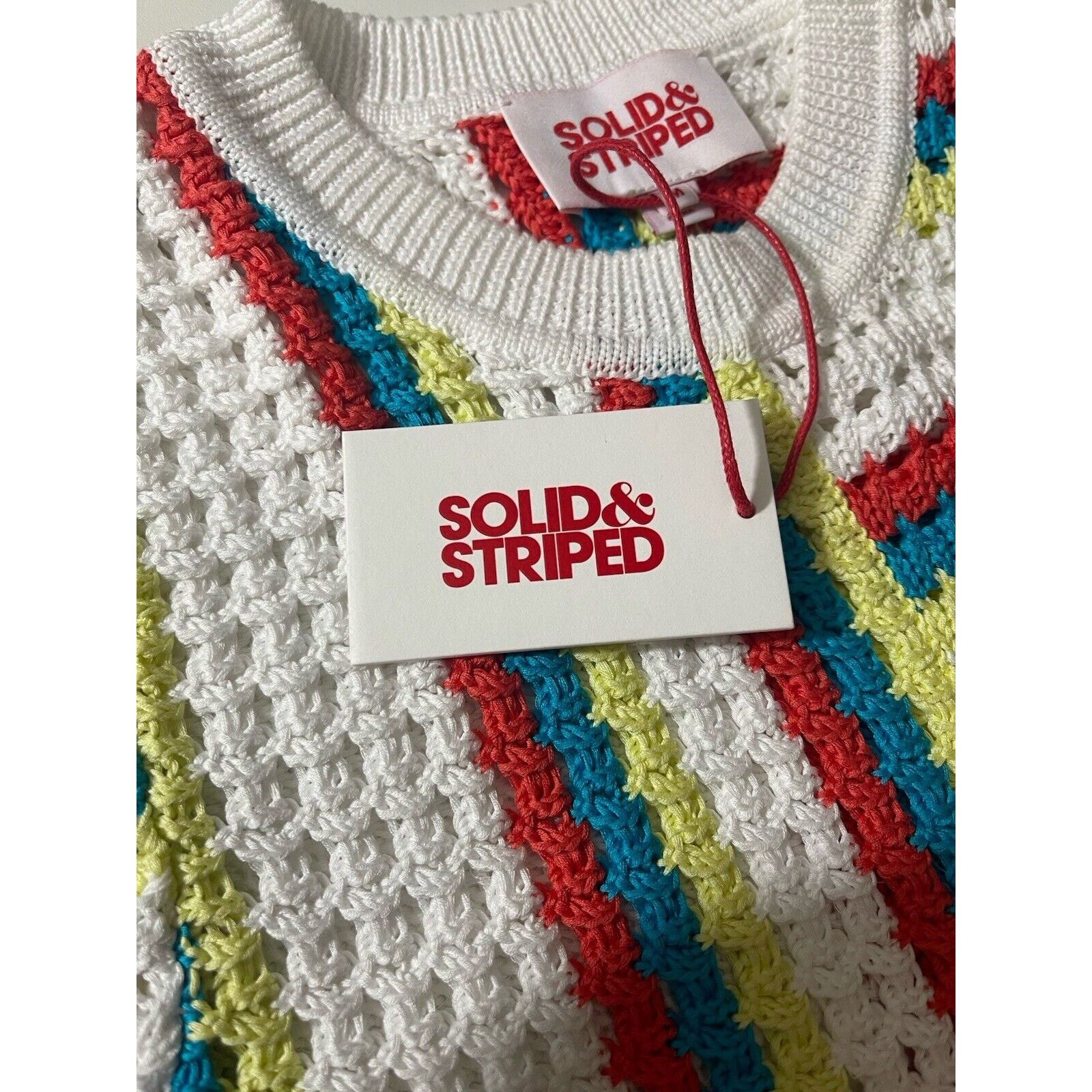 Solid & Striped Solid & Striped Cotton Crochet Multicolor Mini Dress Medium Size M / US 6-8 / IT 42-44 - 8 Thumbnail