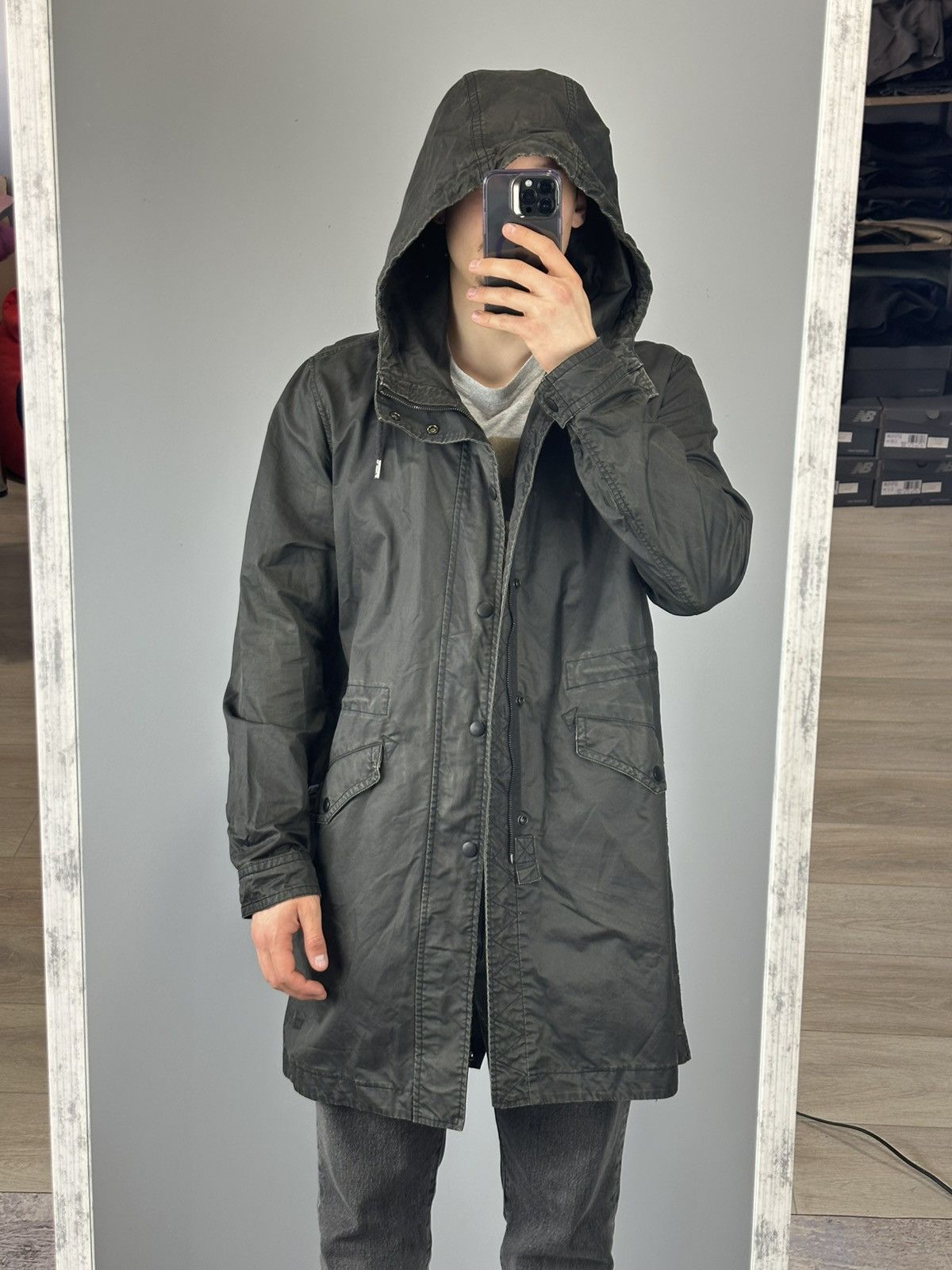 Diesel × Japanese Brand Diesel waxed parka black mens hooded jacket y2k avantgarde Size US XL / EU 56 / 4 - 3 Thumbnail