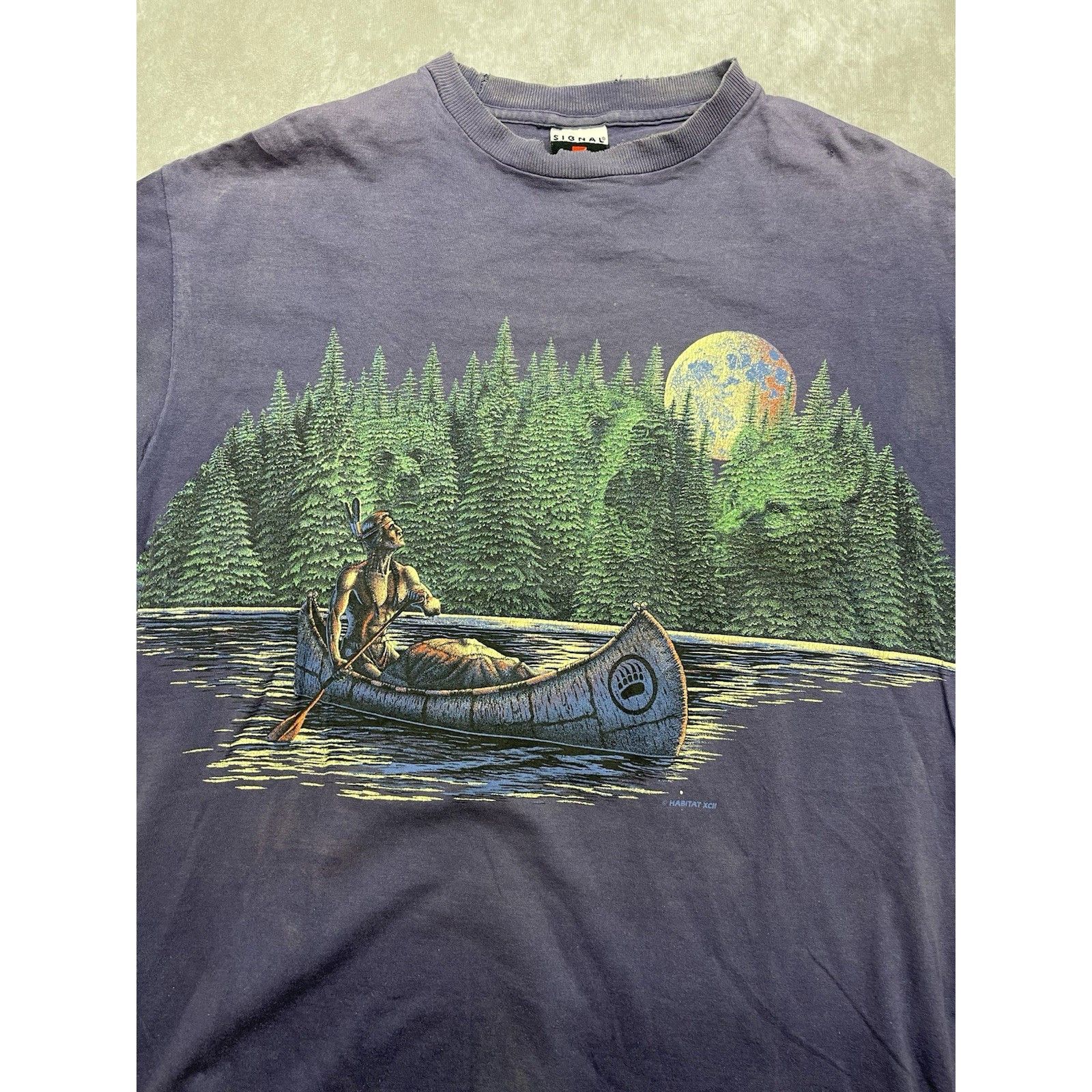Other Vtg 90s Signal Sports Native American Canoe Chief Full Moon Size US L / EU 52-54 / 3 - 2 Thumbnail