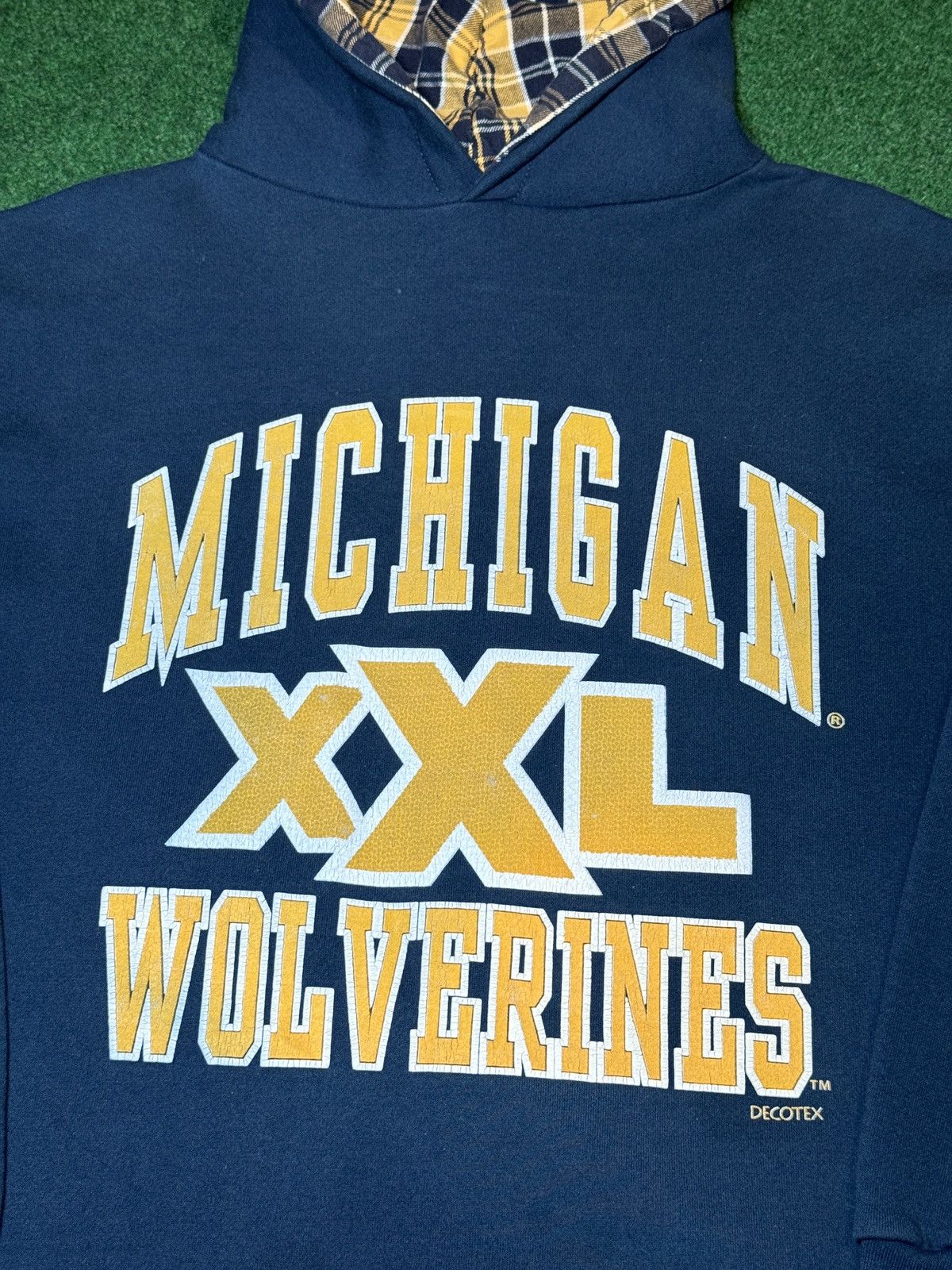 Vintage Vtg 90s Michigan Wolverines Retro College Hoodie Sweatshirt Size US XL / EU 56 / 4 - 2 Thumbnail
