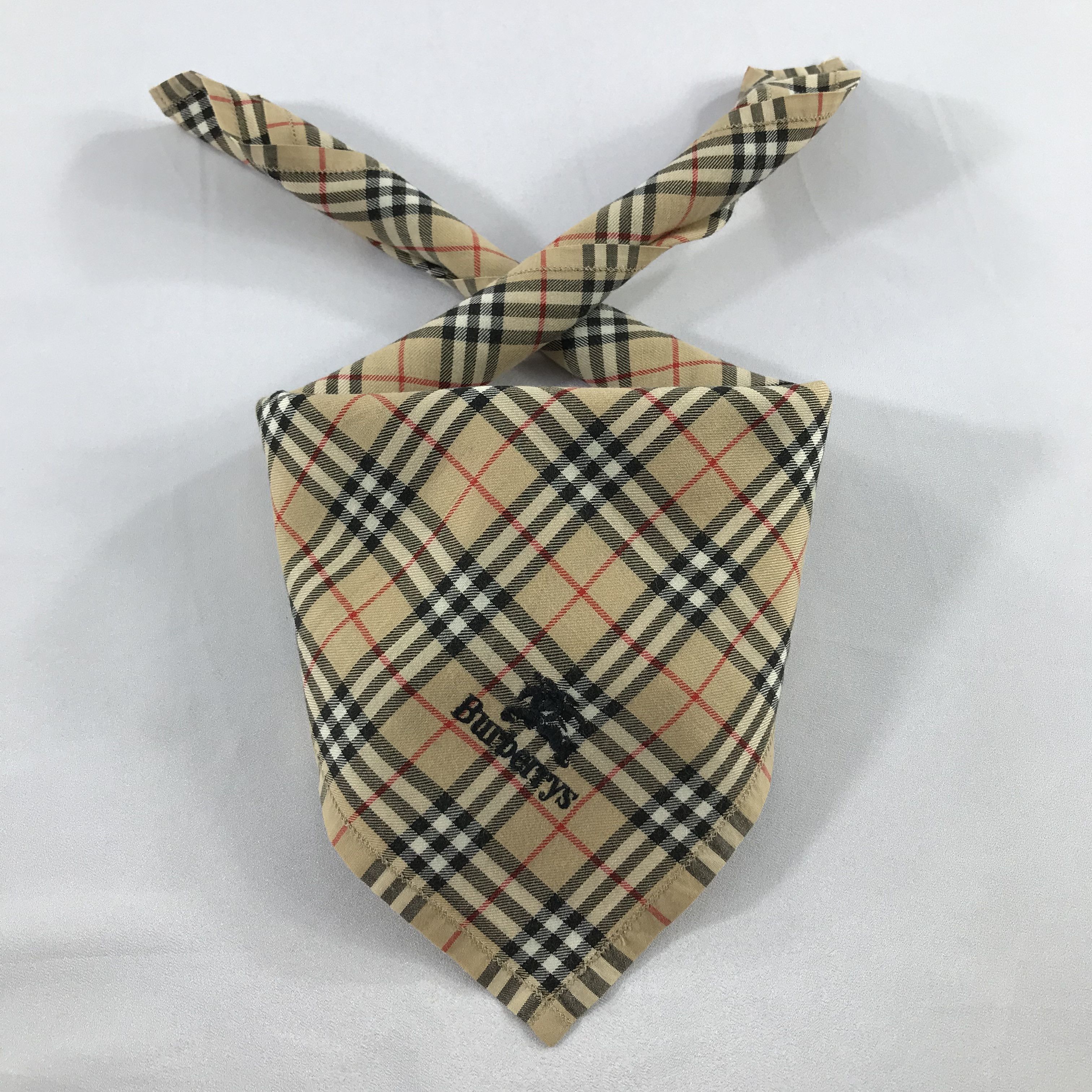 Burberry × Vintage Burberry Bandana / Handkerchief / Neckerchief -S2406 Size ONE SIZE - 3 Thumbnail